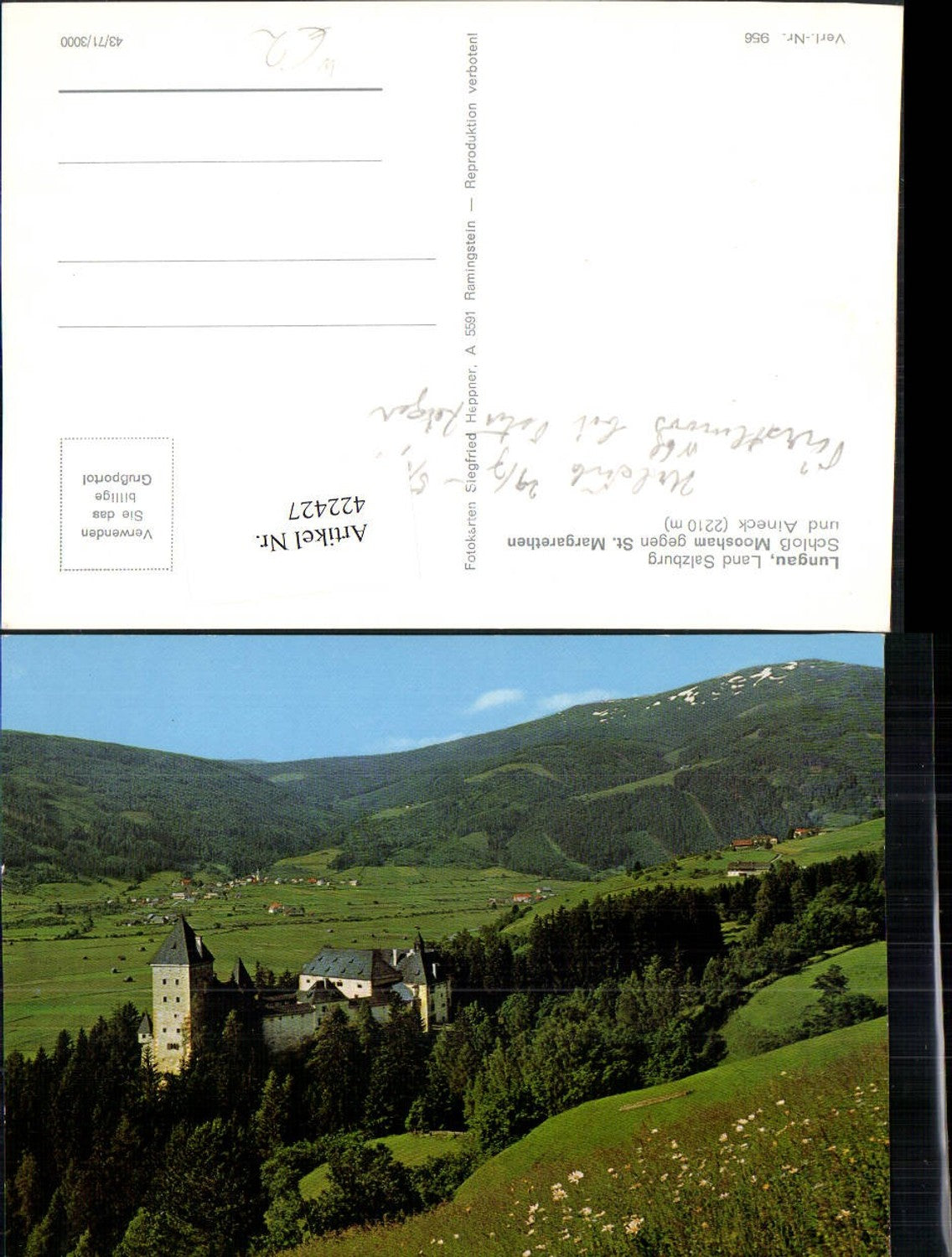 422427,Schloss Moosham b. Unternberg geg. St. Margarethen u. Aineck