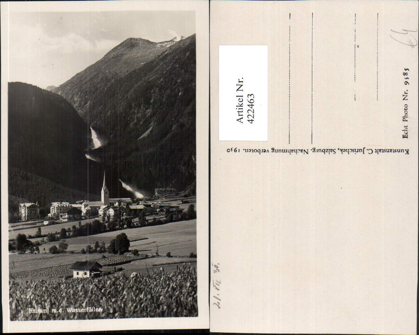 422463,Krimml Totale mit den Wasserfällen