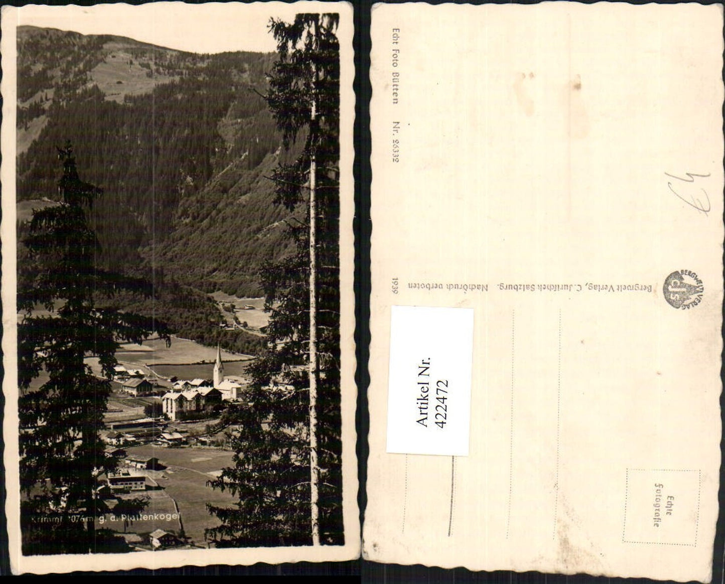 422472,Krimml Totale geg. Plattenkogel