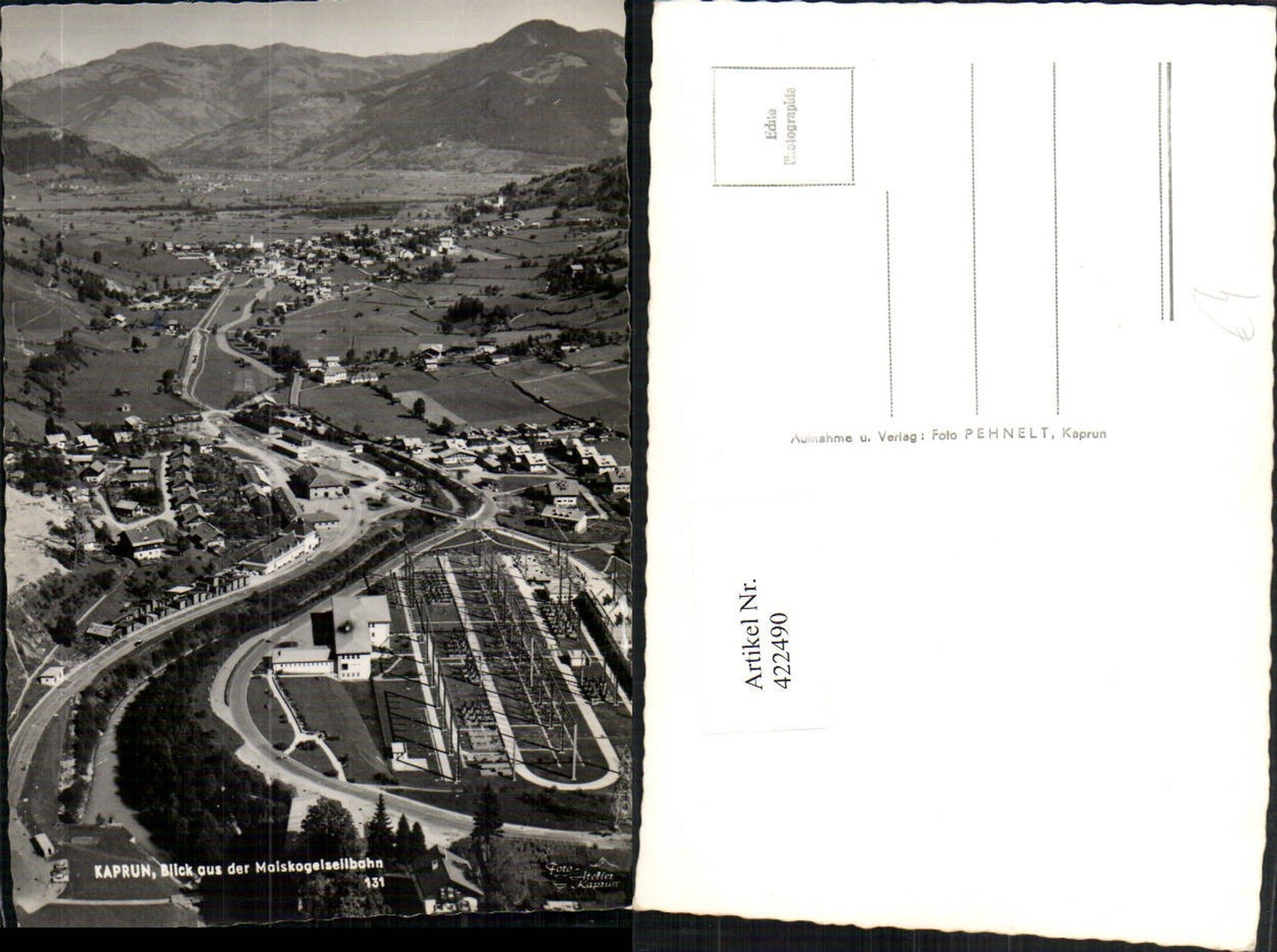 422490,Kaprun Totale Blick aus der Maiskogelseilbahn Bergkulisse