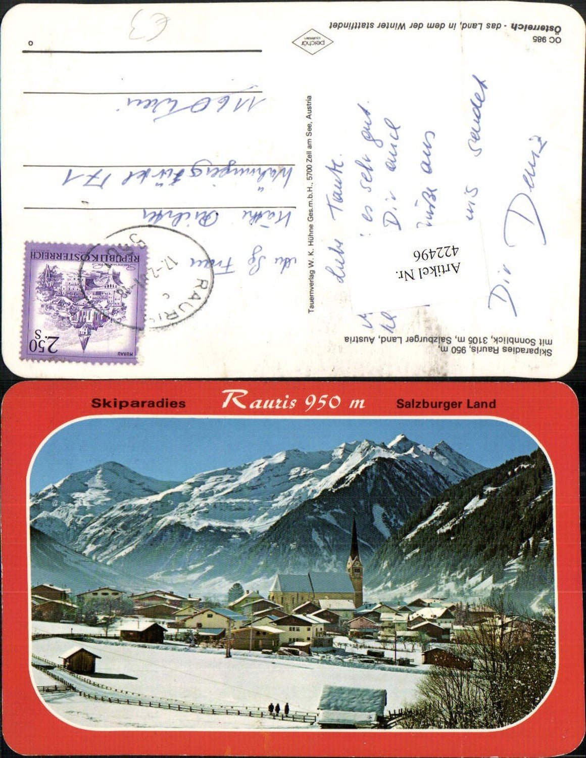 422496,Rauris Totale Bergkulisse Winterbild