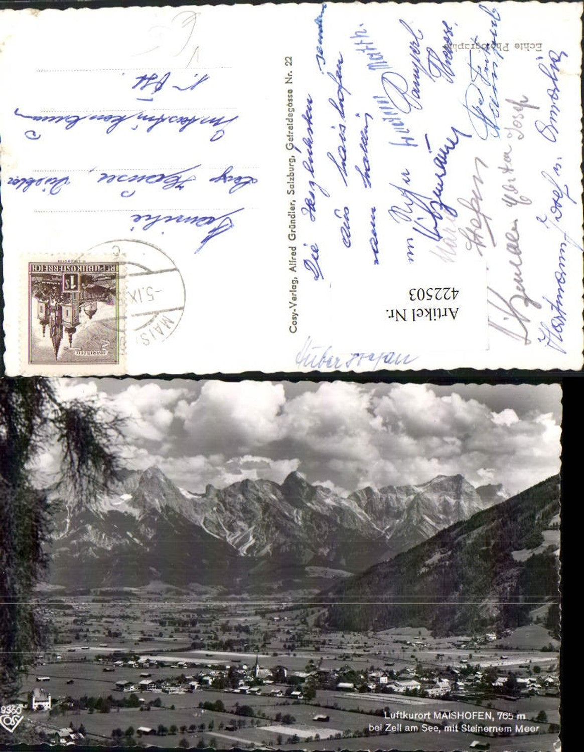 422503,Maishofen b. Zell am See Totale m. Steinernem Meer Bergkulisse pub Cosy 9360