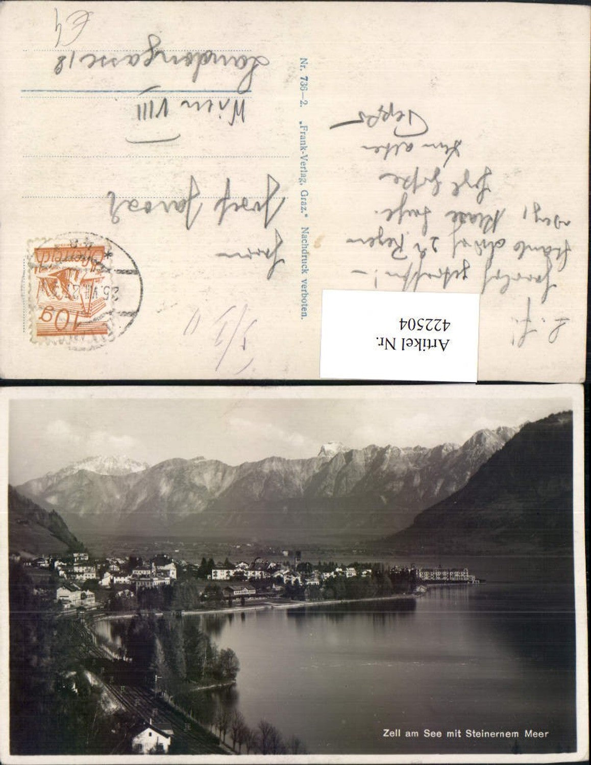 422504,Zell am See Totale m. Steinernem Meer Bergkulisse