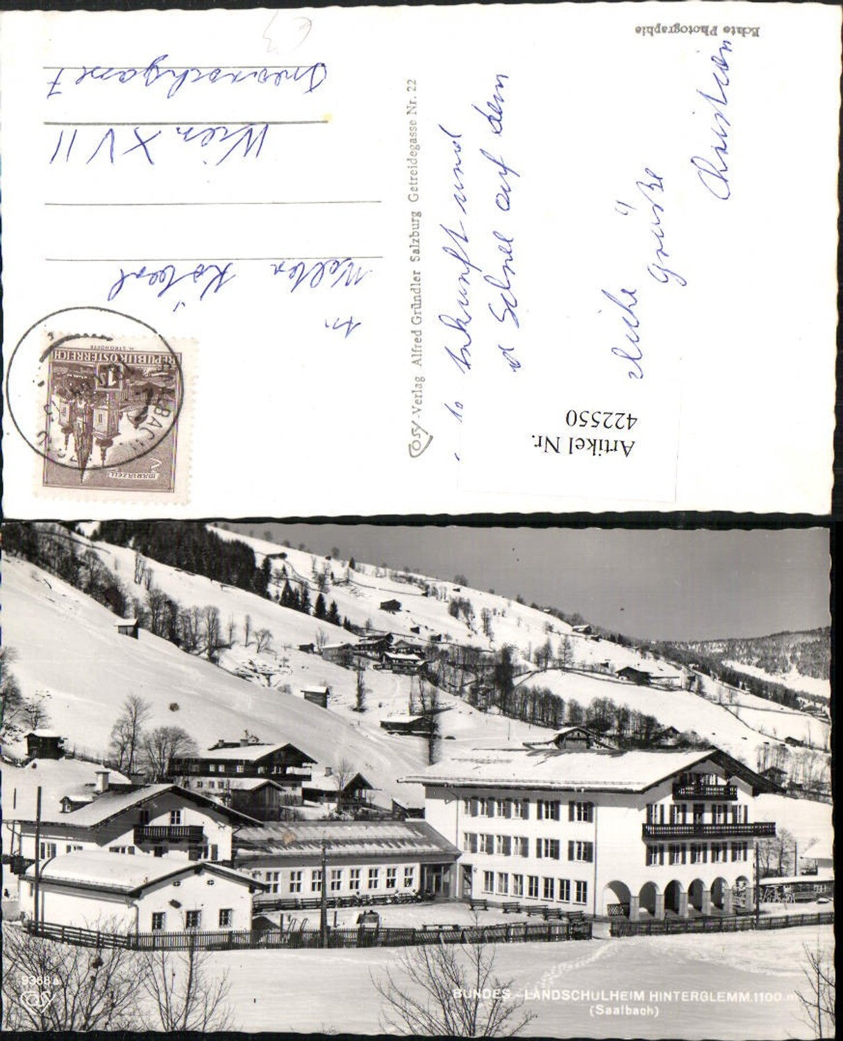 422550,Saalbach Hinterglemm Bundes-Landschulheim Winterbild