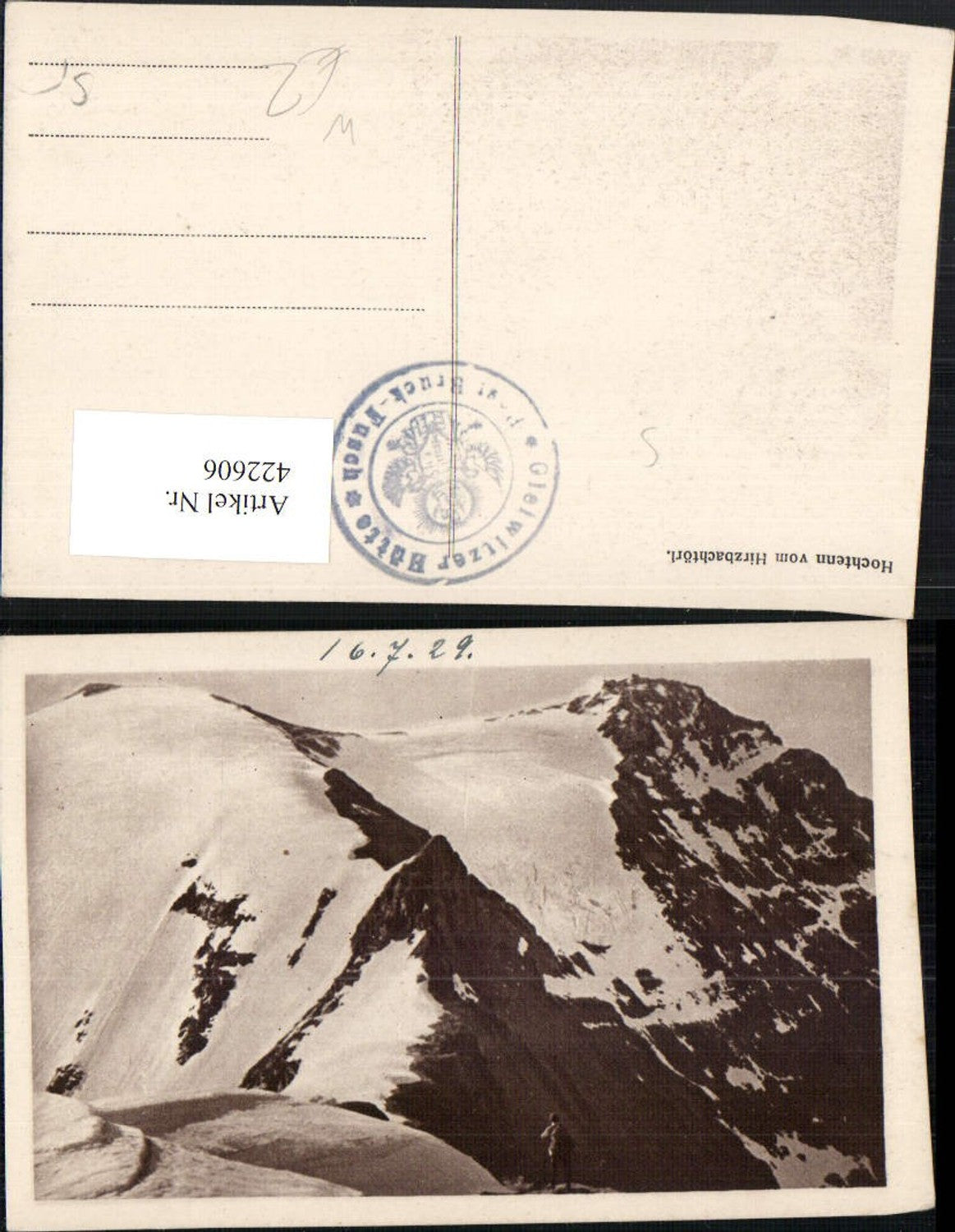 422606,Hochtenn vom Hirzbachtörl b. Fusch Bergkulisse