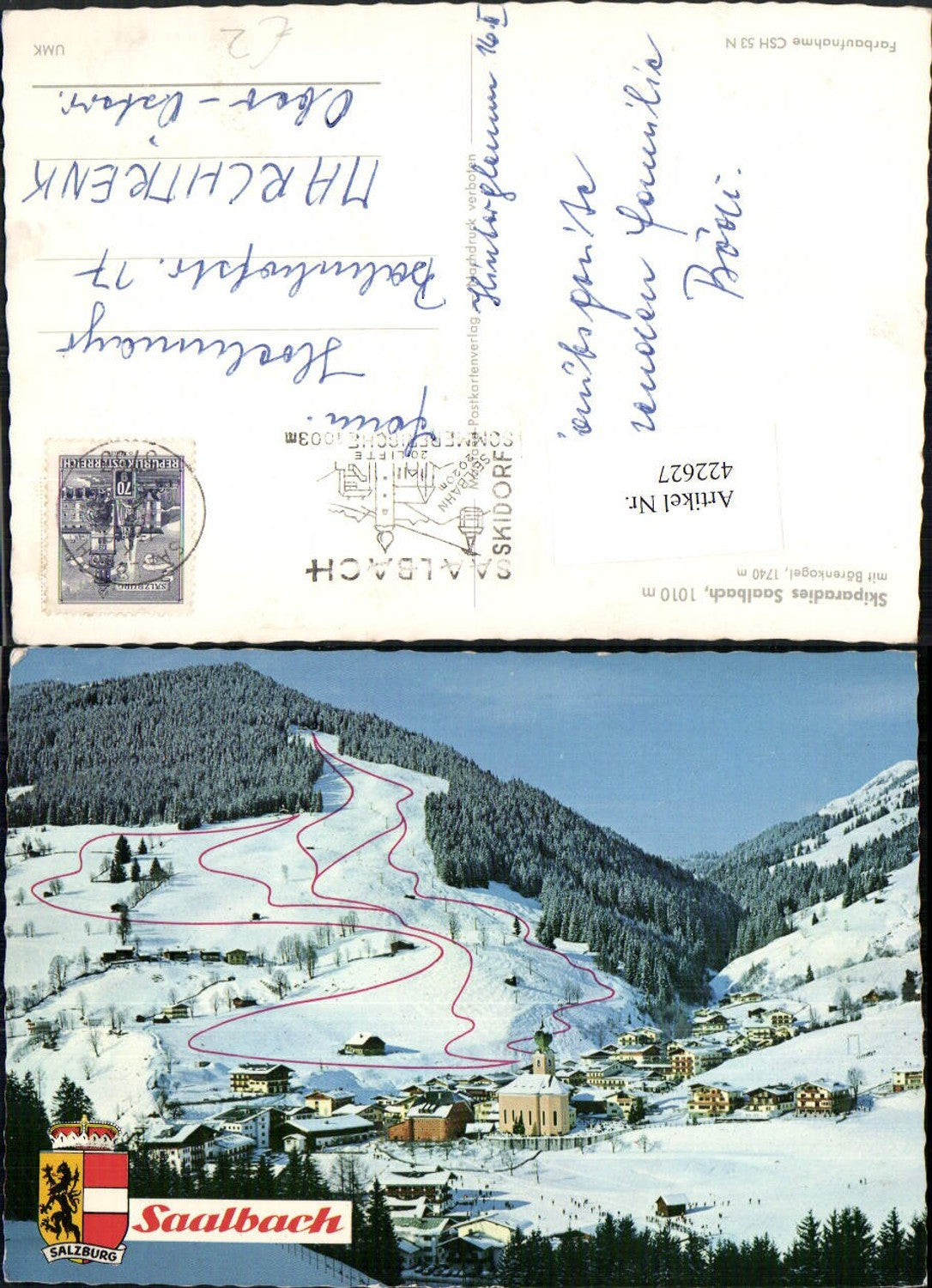 422627,Saalbach Totale m. Bärenkogel Winterbild