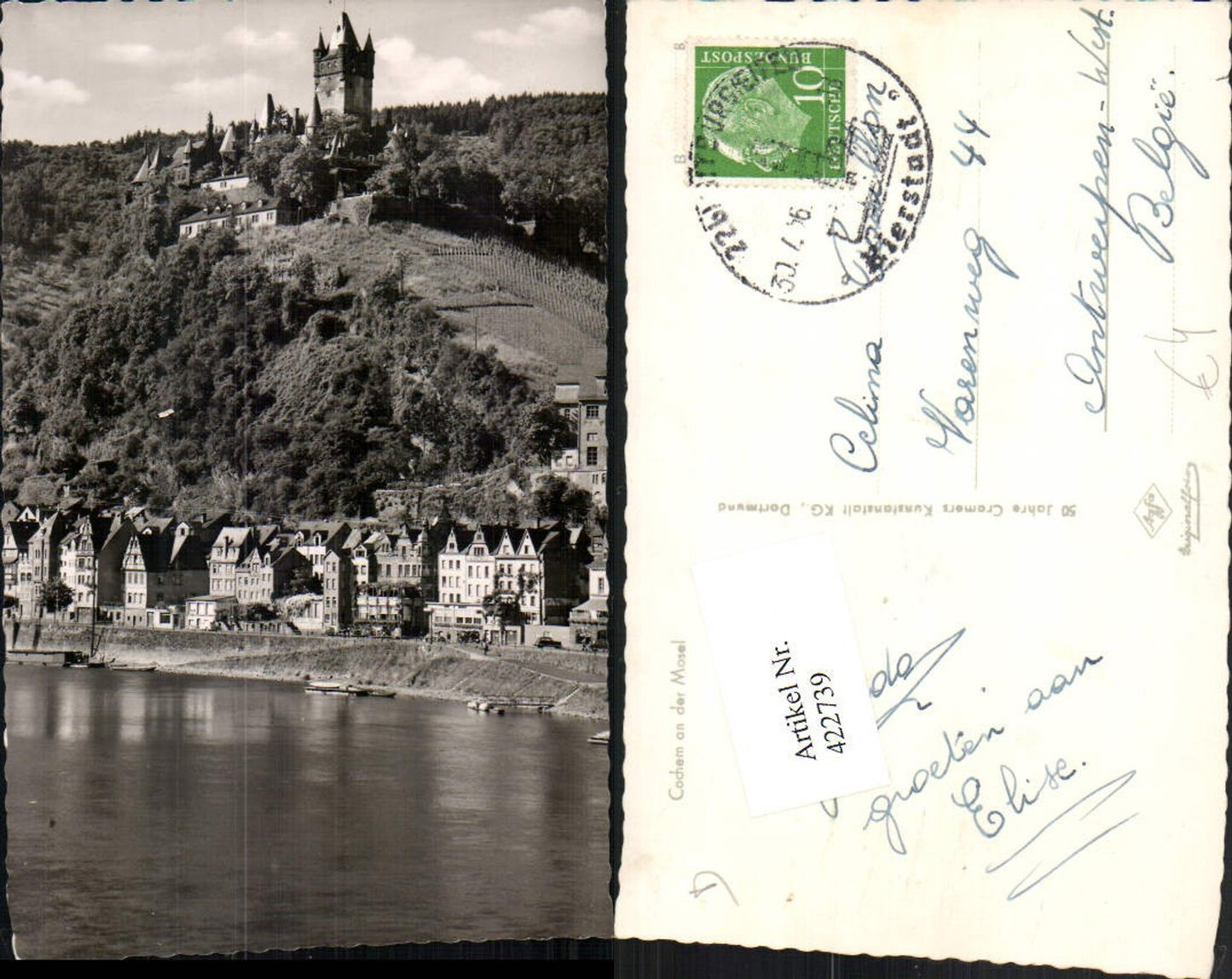 422739,Cochem an d. Mosel Teilansicht m. Burg