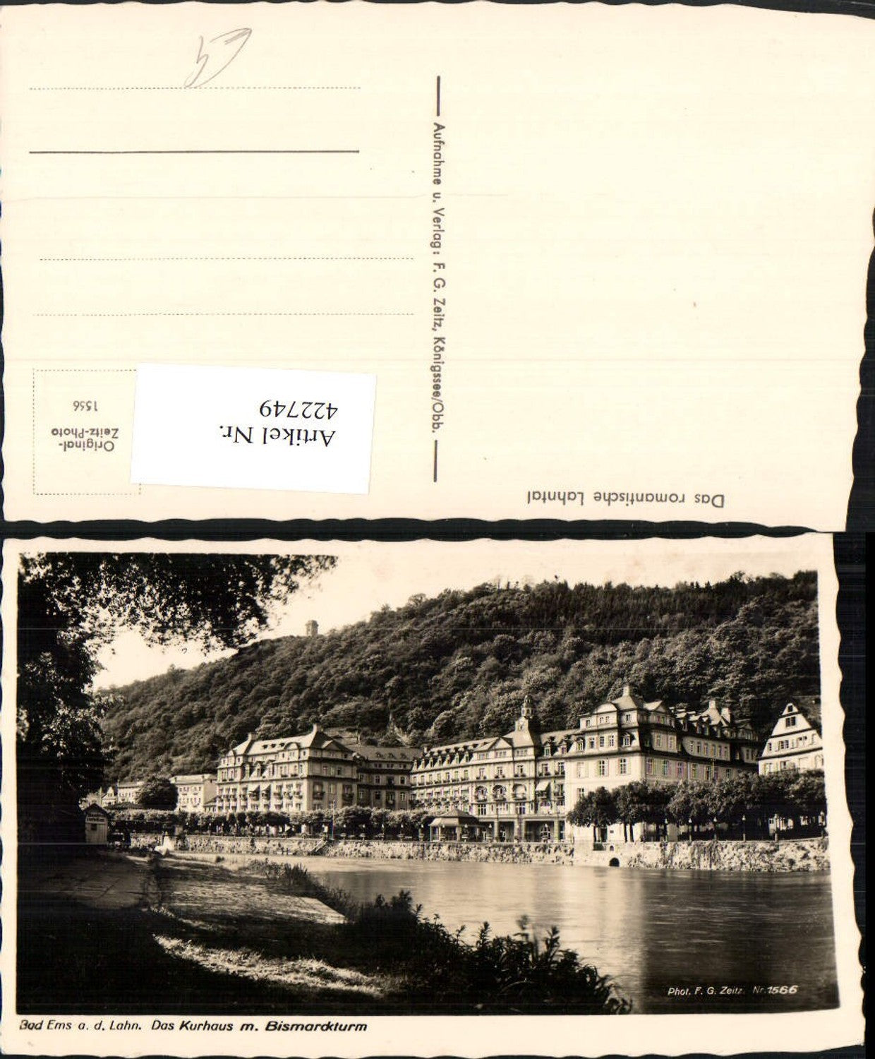 422749,Bad Ems an d. Lahn Kurhaus m. Bismarckturm