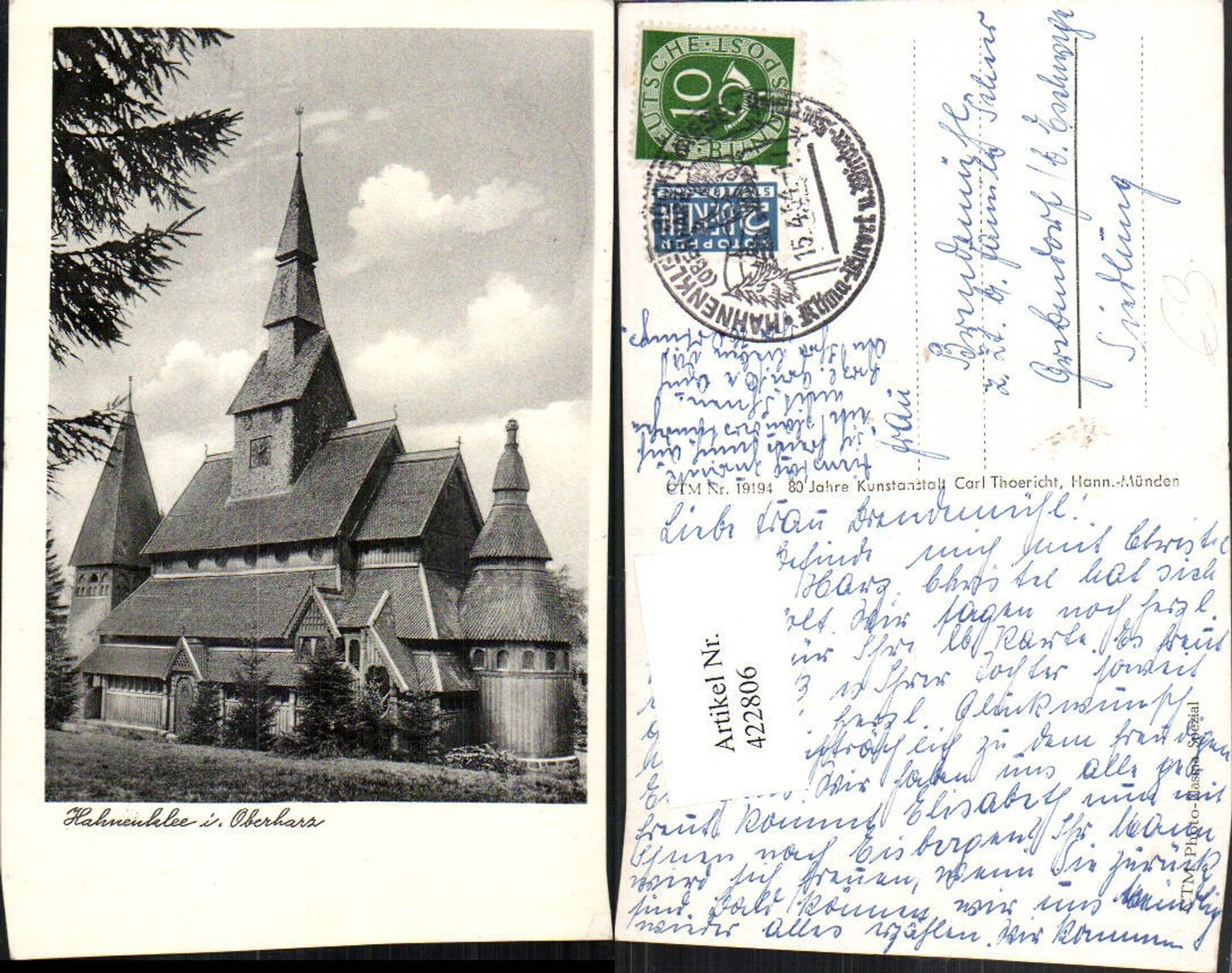 422806,Goslar Hahnenklee im Oberharz Kirche