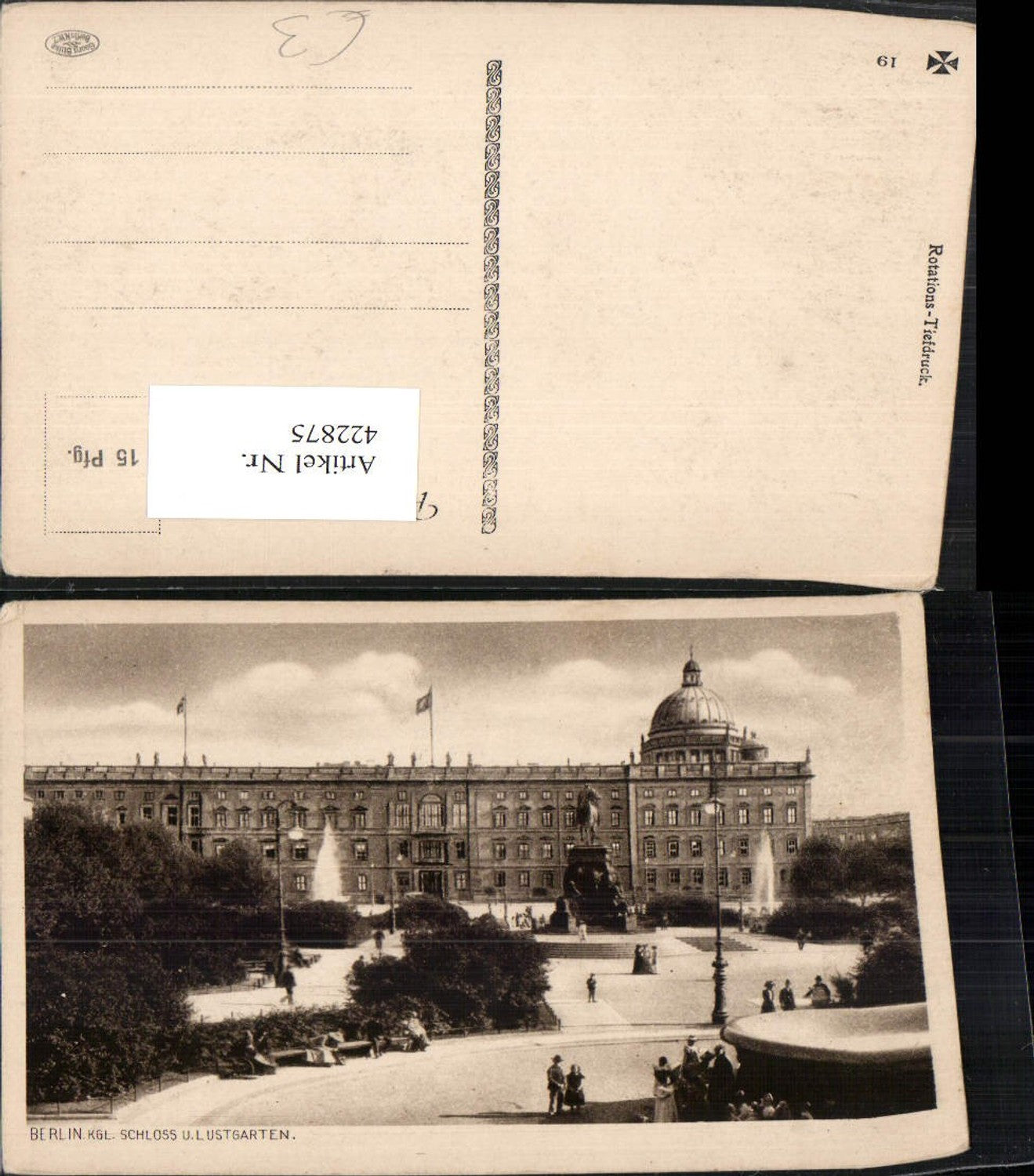 422875,Berlin Königliches Schloss u. Lustgarten Denkmal