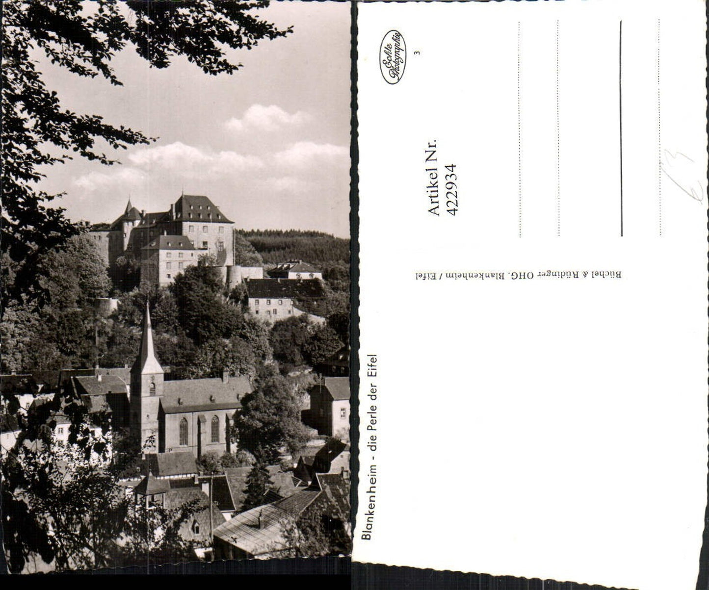 422934,Blankenheim in d. Eifel Teilansicht m. Burg Schloss