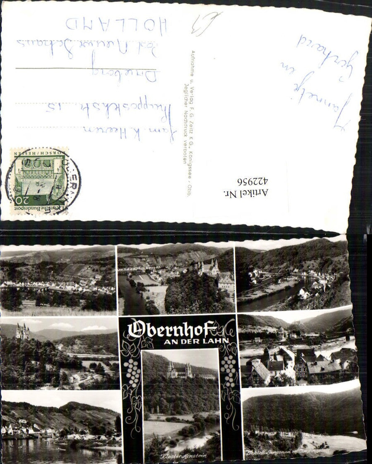 422956,Obernhof an d. Lahn Totale Kloster Schloss Mehrbildkarte