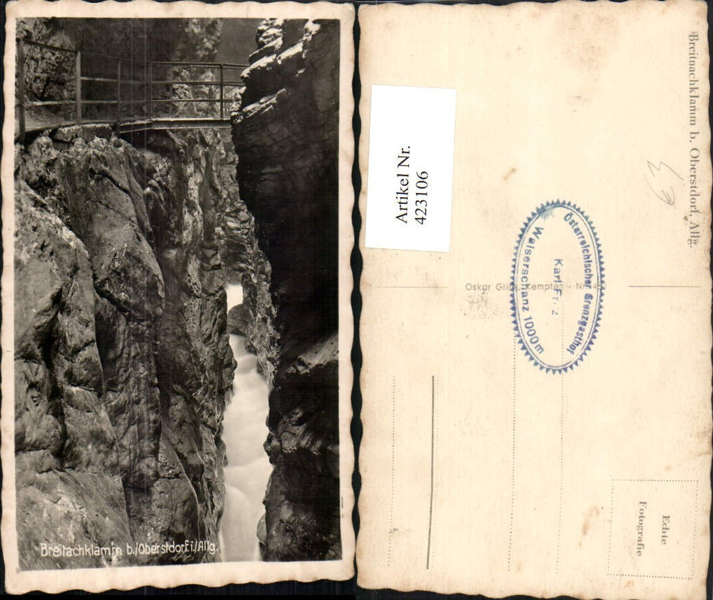 423106, Breitnachklamm Gorge near Oberstdorf