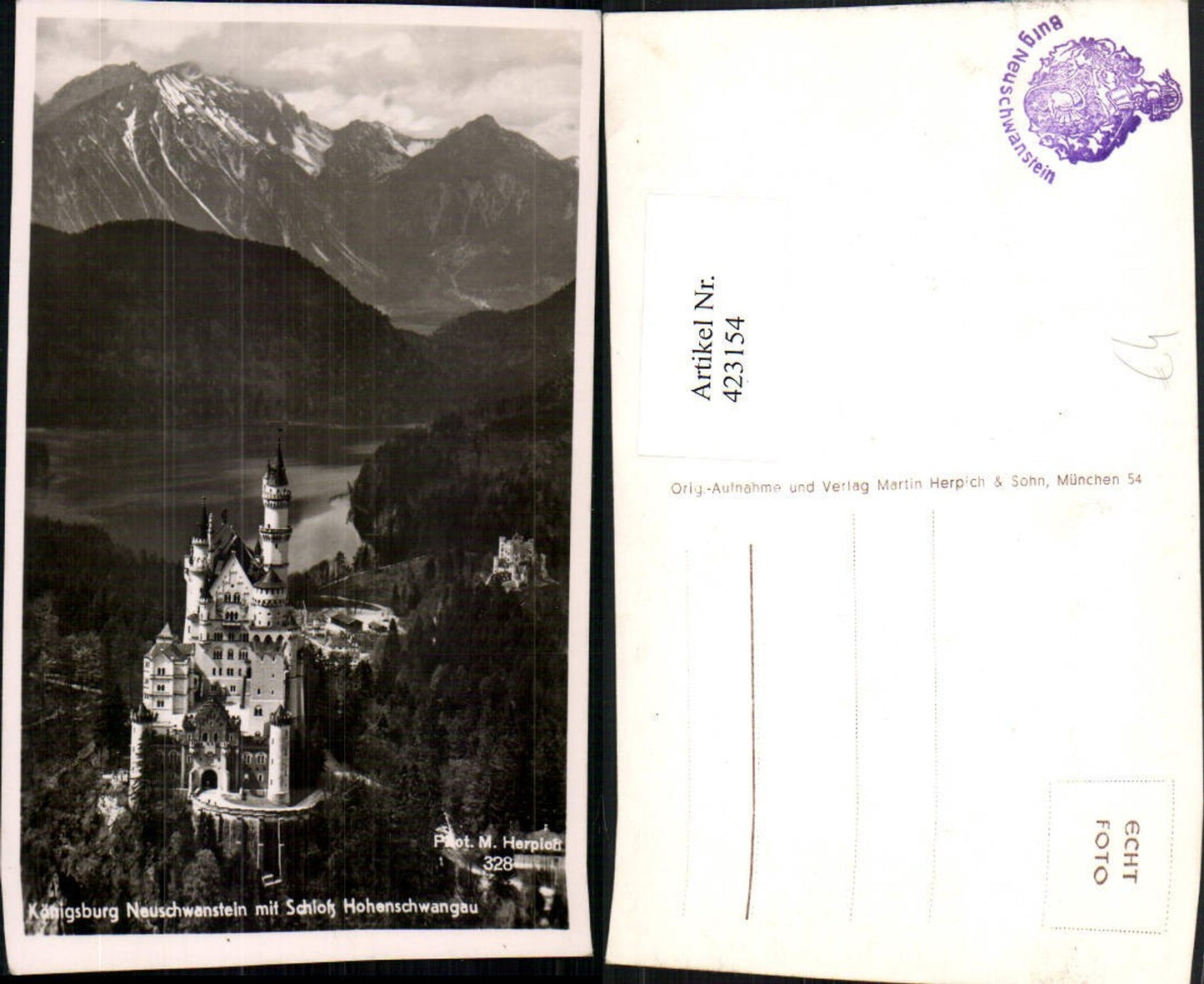 423154, Königsburg Castle Neuschwanstein with Hohenschwangau near Füssen mountain scenery