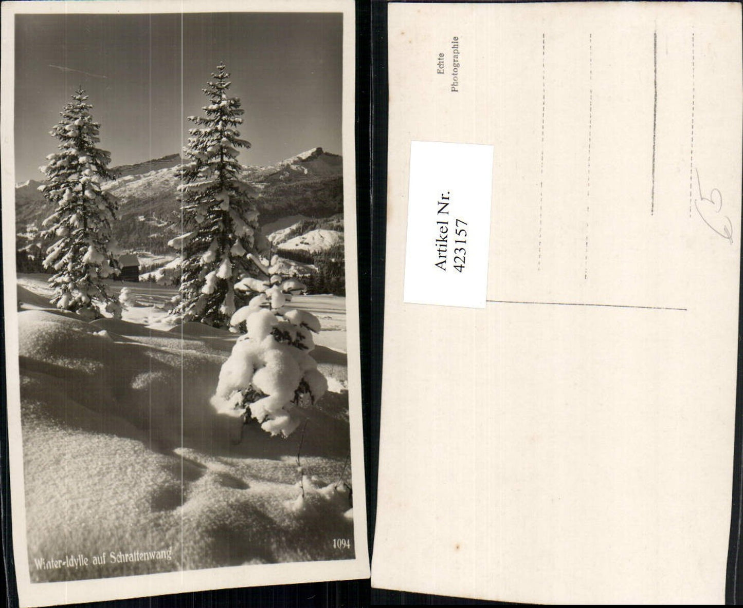 423157,Idyll auf Schrattenwang b. Oberstdorf Bergkulisse Winterbild