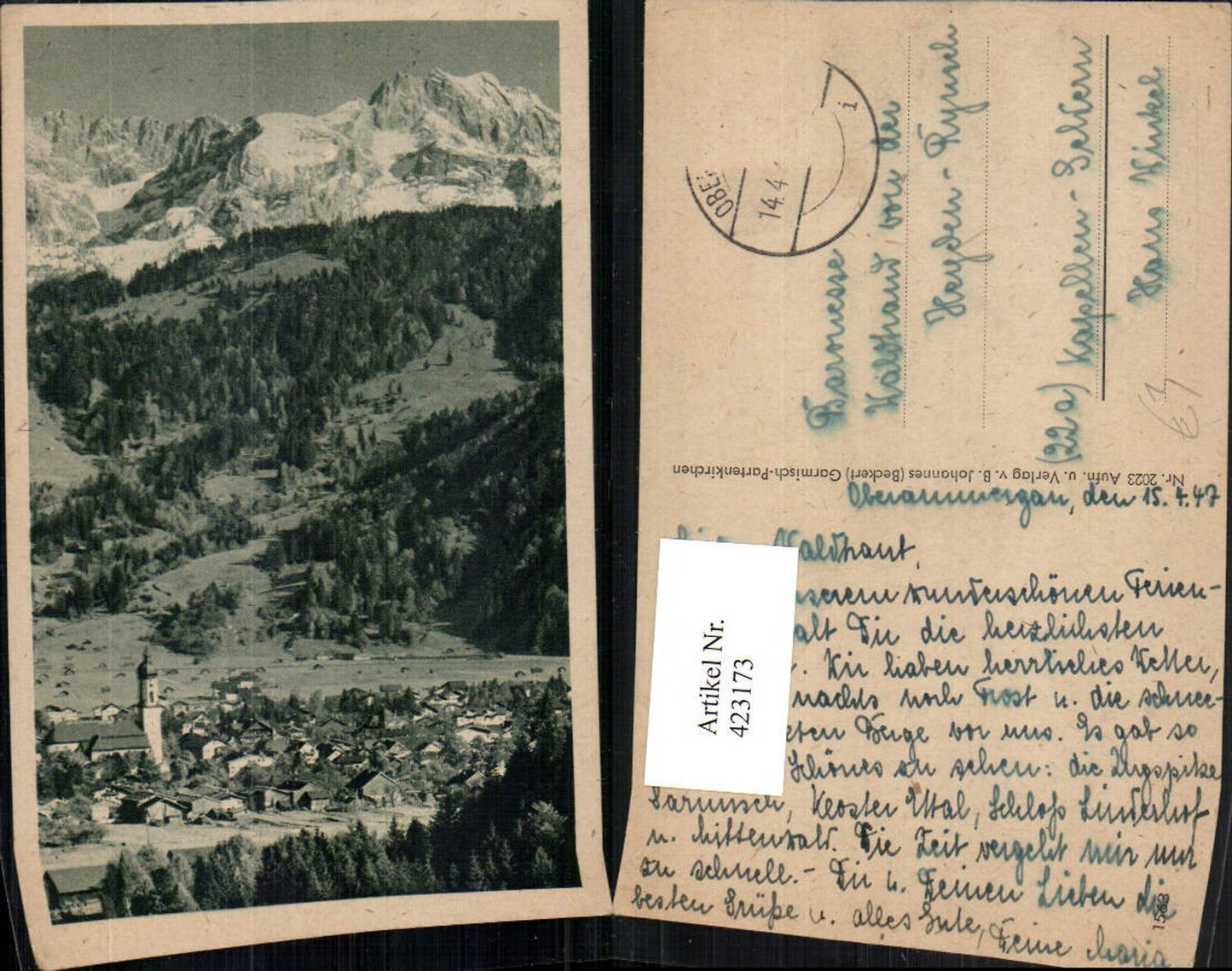 423173,Oberammergau Totale Bergkulisse