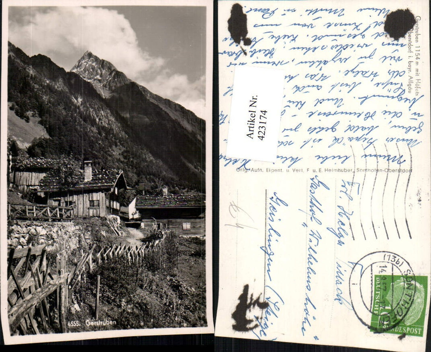 423174,Gerstruben m. Höfats b. Oberstdorf im Allgäu Bergkulisse