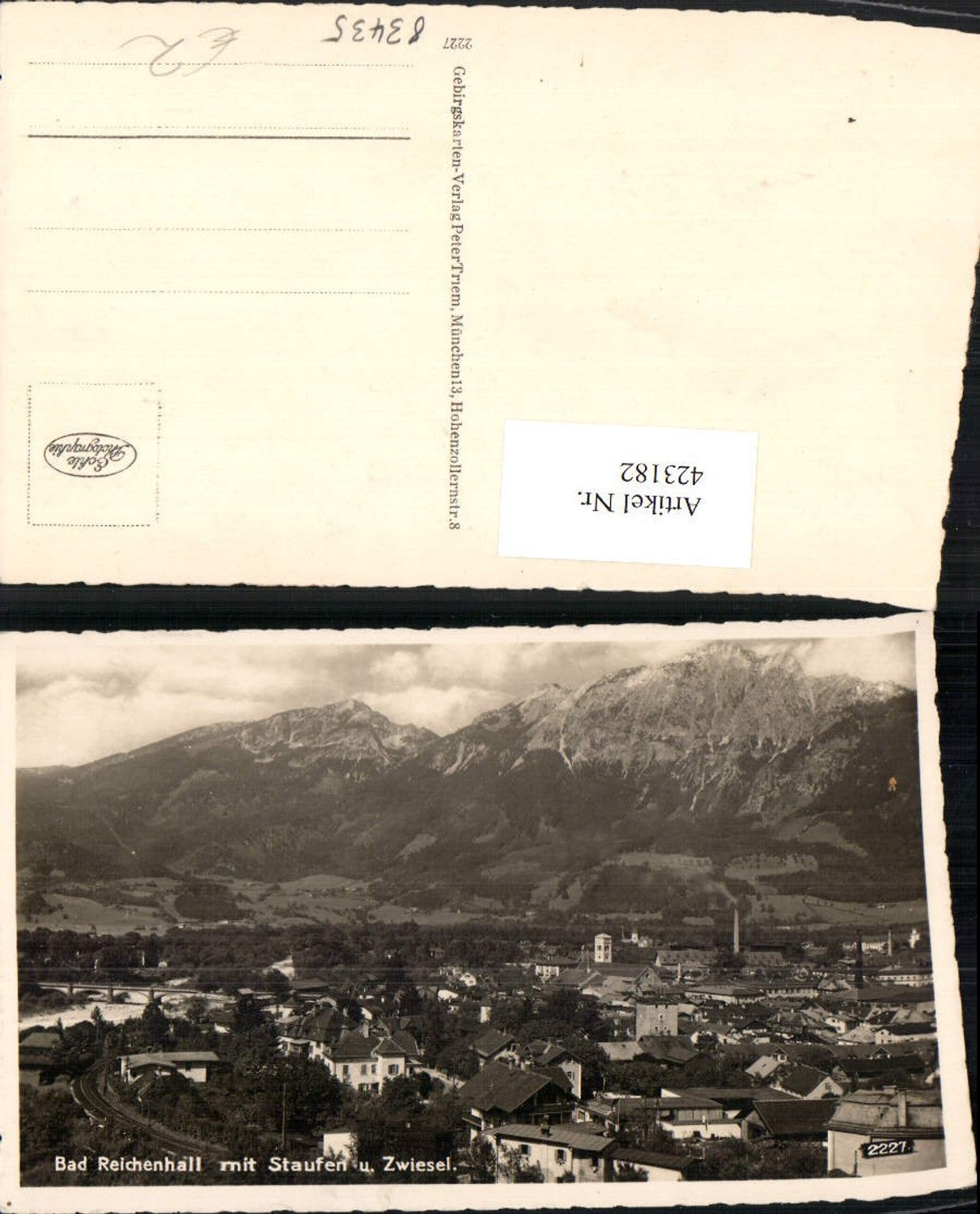423182,Bad Reichenhall Totale m. Staufen u. Zwiesel Bergkulisse