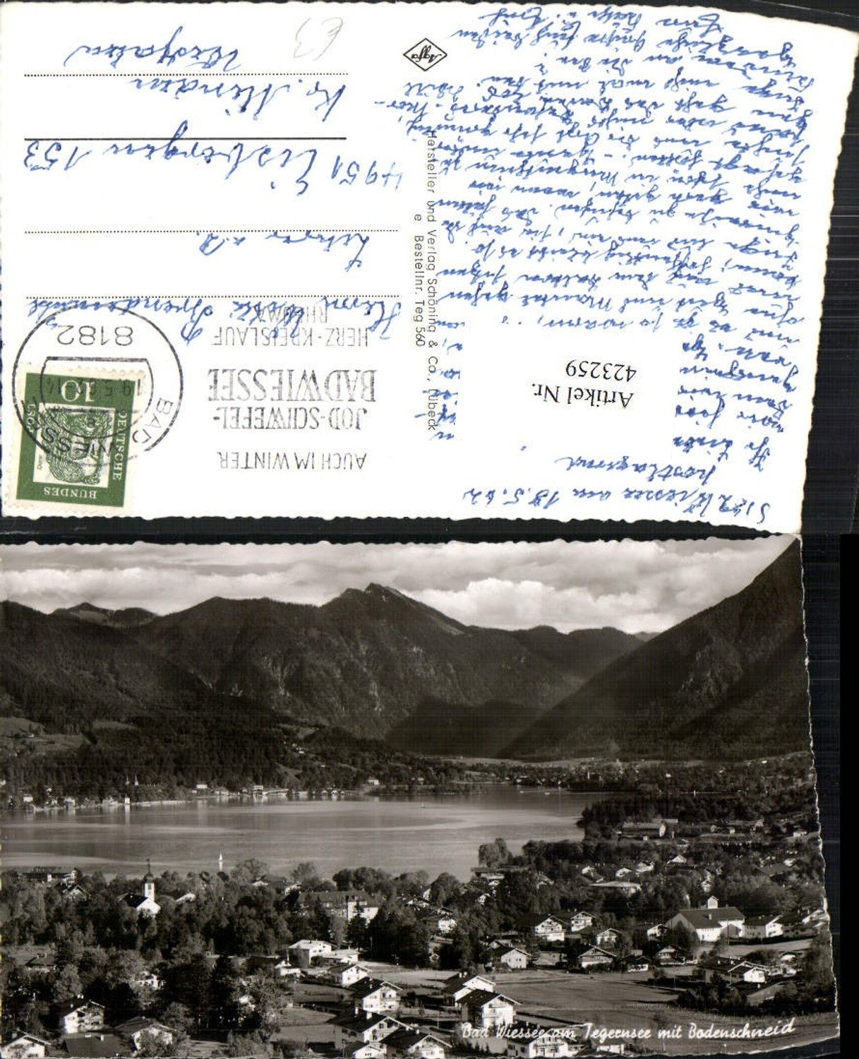 423259,Bad Wiessee am Tegernsee Totale m. Bodenschneid Bergkulisse