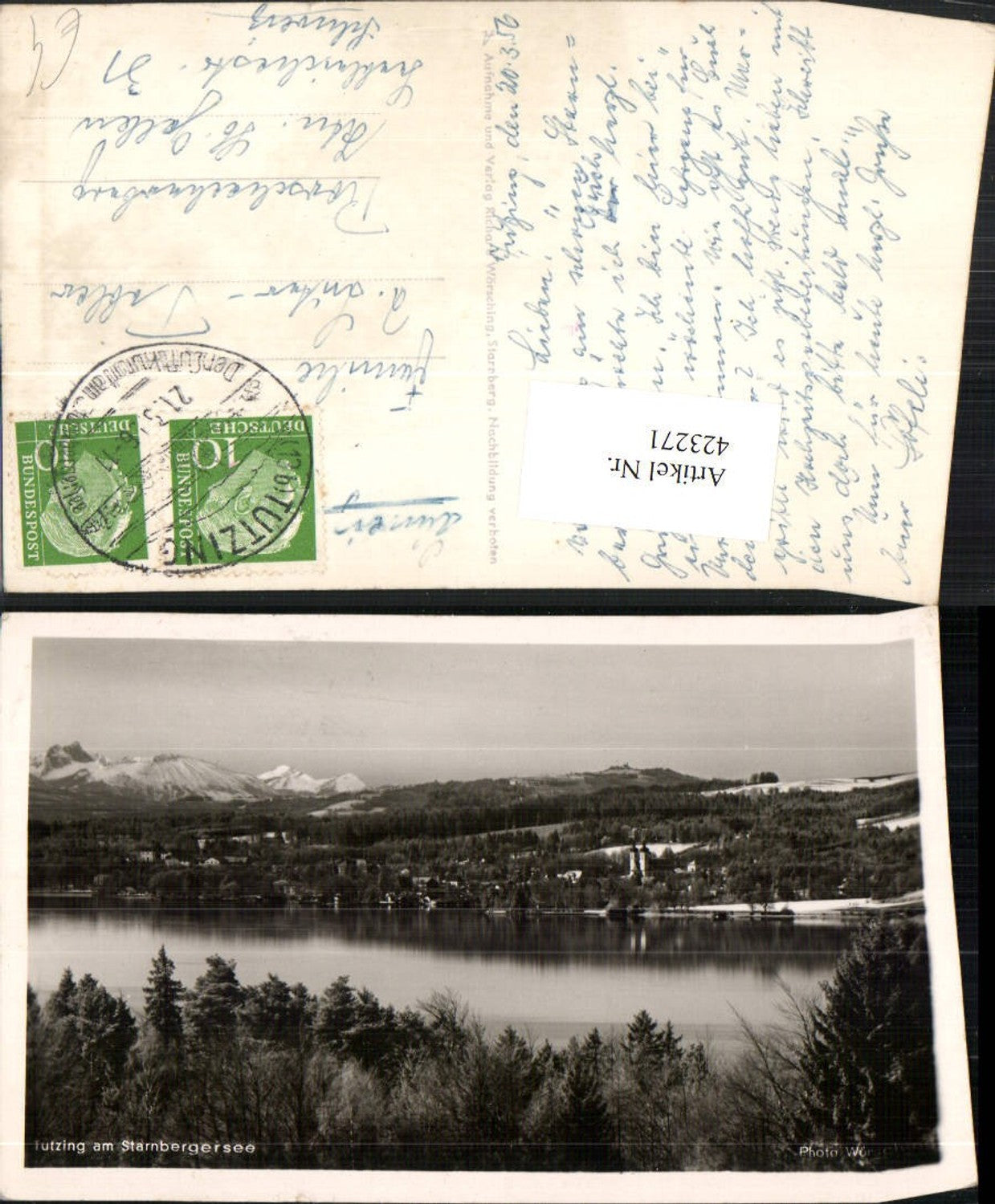 423271,Tutzing am Starnberger See Totale Bergkulisse