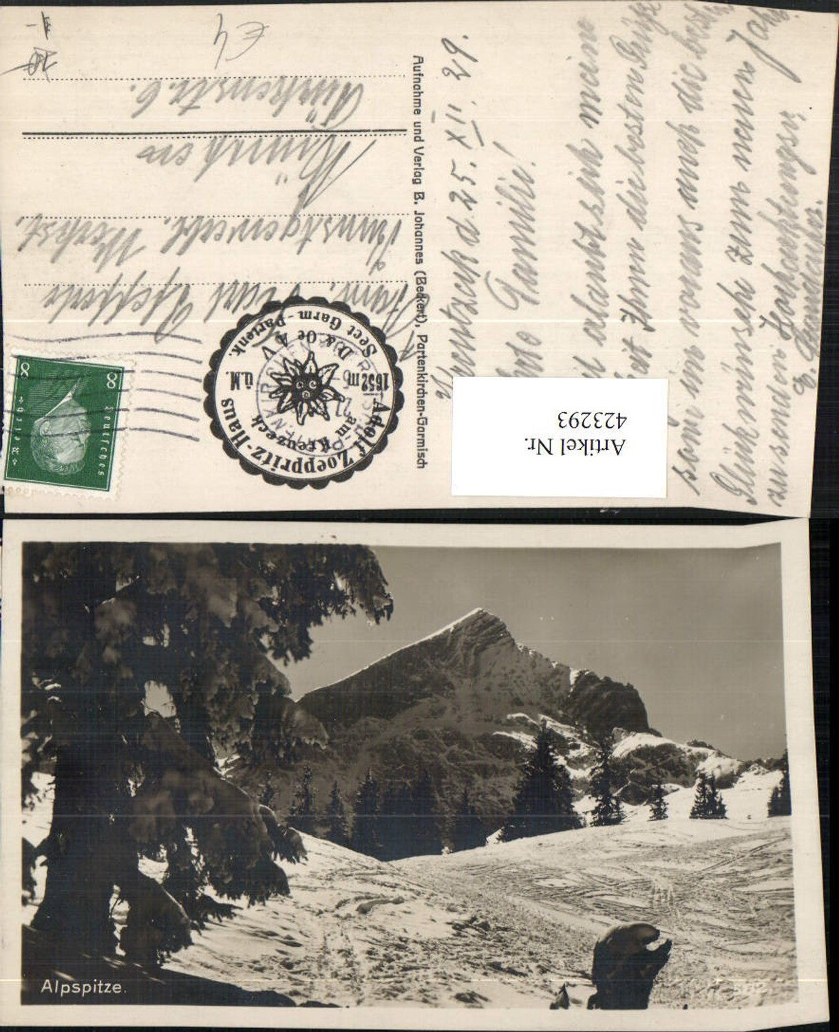 423293,Alpspitze b. Grainau Garmisch Bergkulisse Winterbild