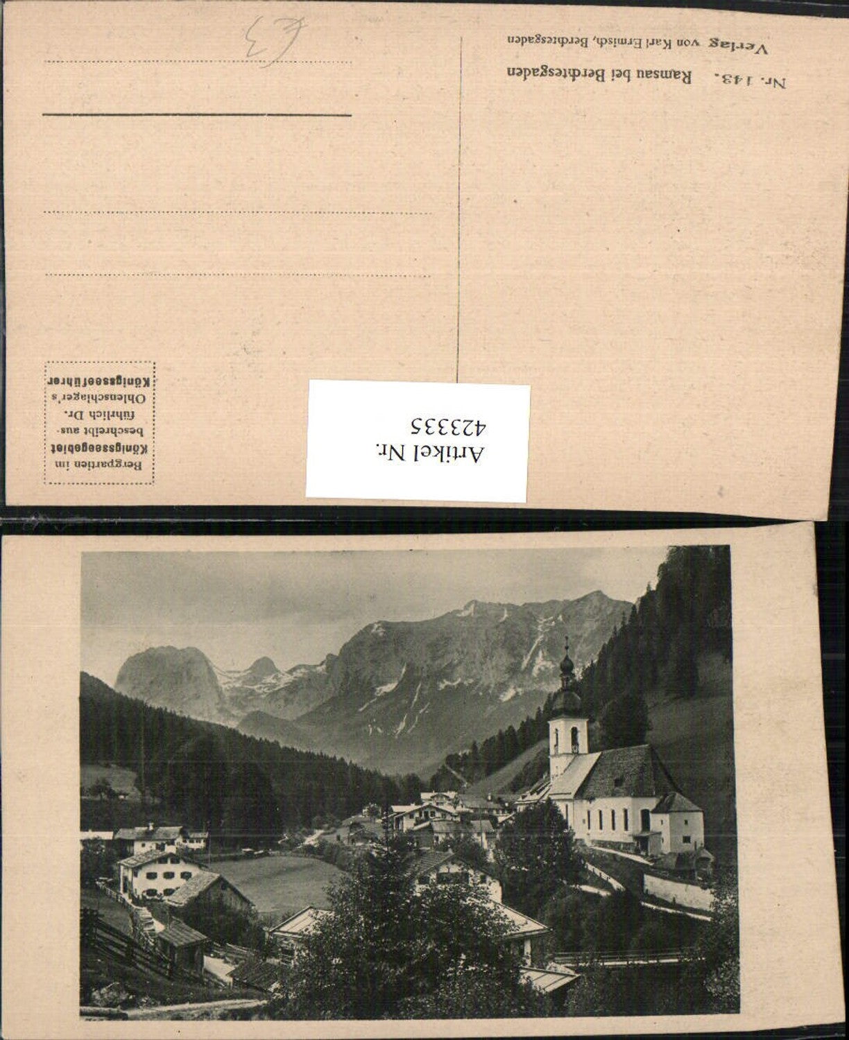 423335,Ramsau b. Berchtesgaden Totale Kirche Bergkulisse