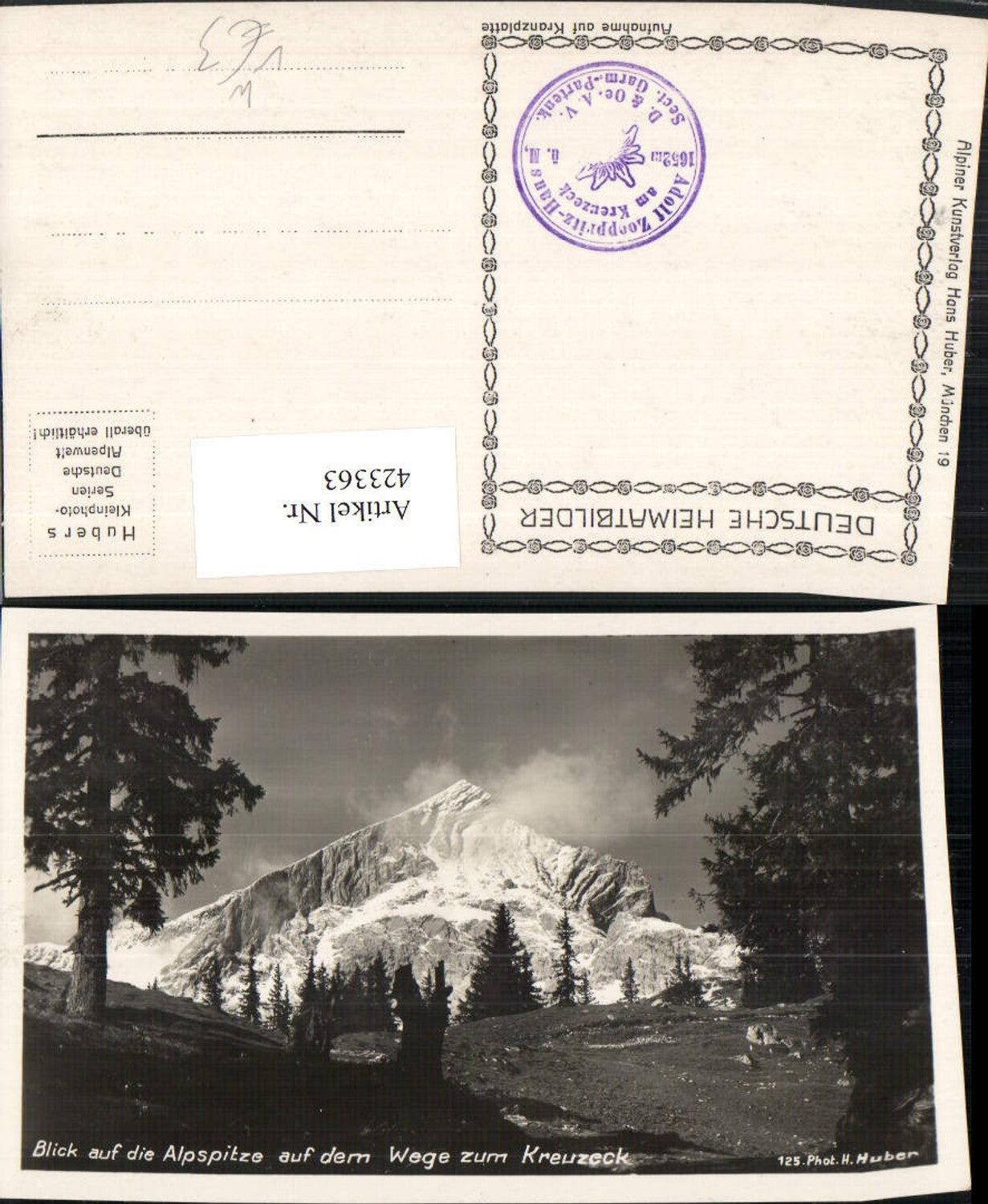 423363,Blick auf die Alpspitze b. Garmisch Bergkulisse pub H. Huber 125