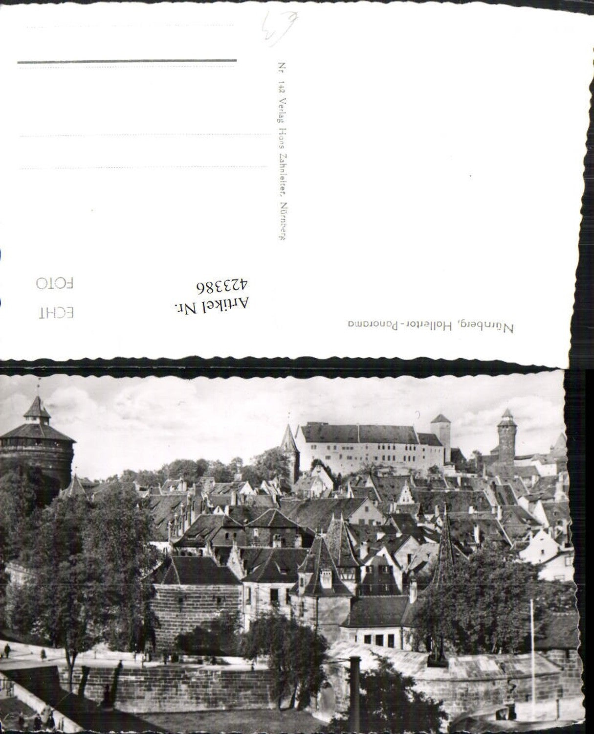 423386,Nürnberg Teilansicht m. Hallertor Burg