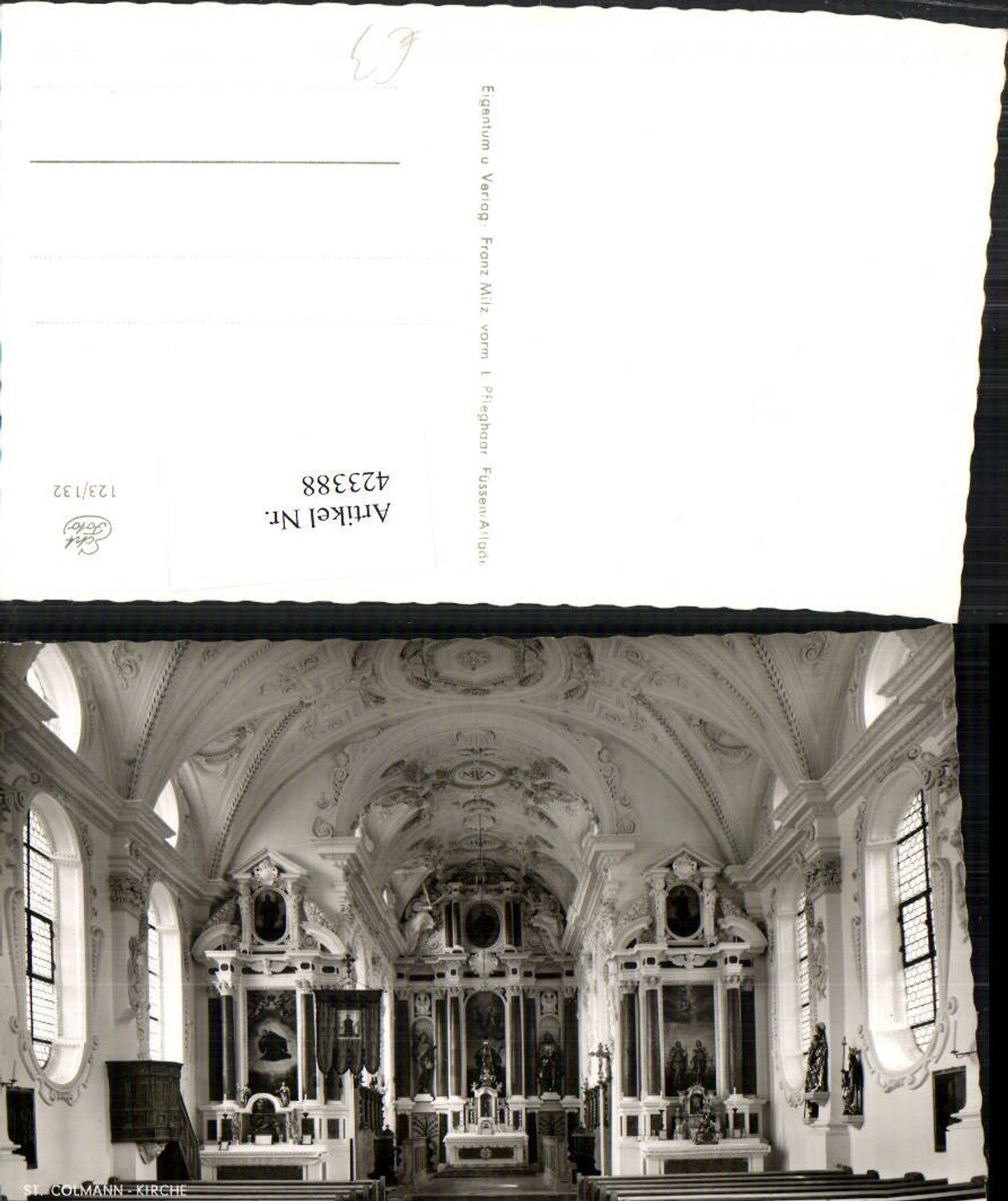 423388,Schwangau im Allgäu St. Colmann Kirche Innenansicht