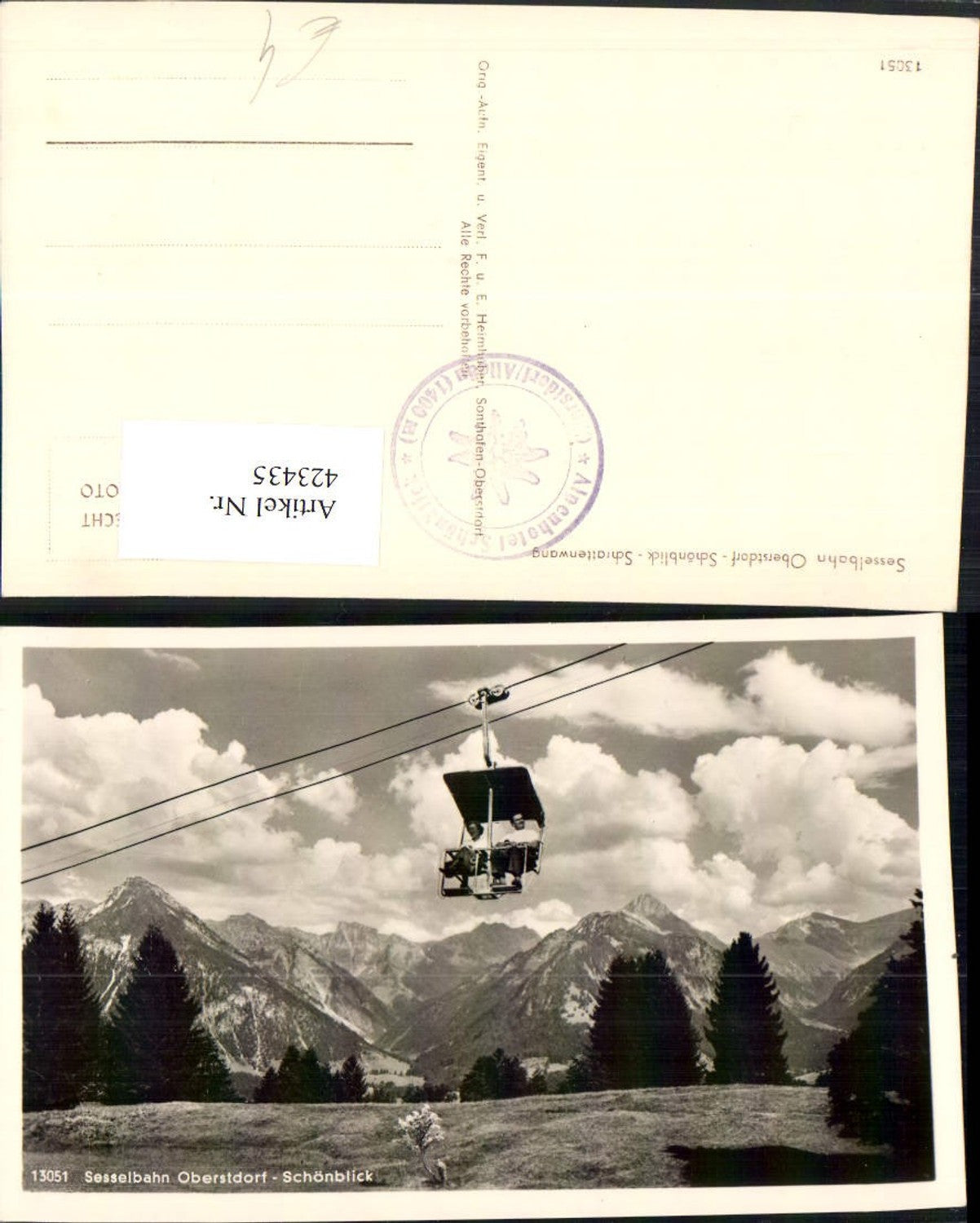 423435,Oberstdorf Sessellift Schönblick Schrattenwang Bergkulisse