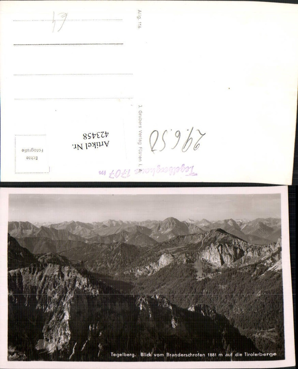 423458,Tegelberg Blick vom Branderschrofen b. Schwangau Bergkulisse