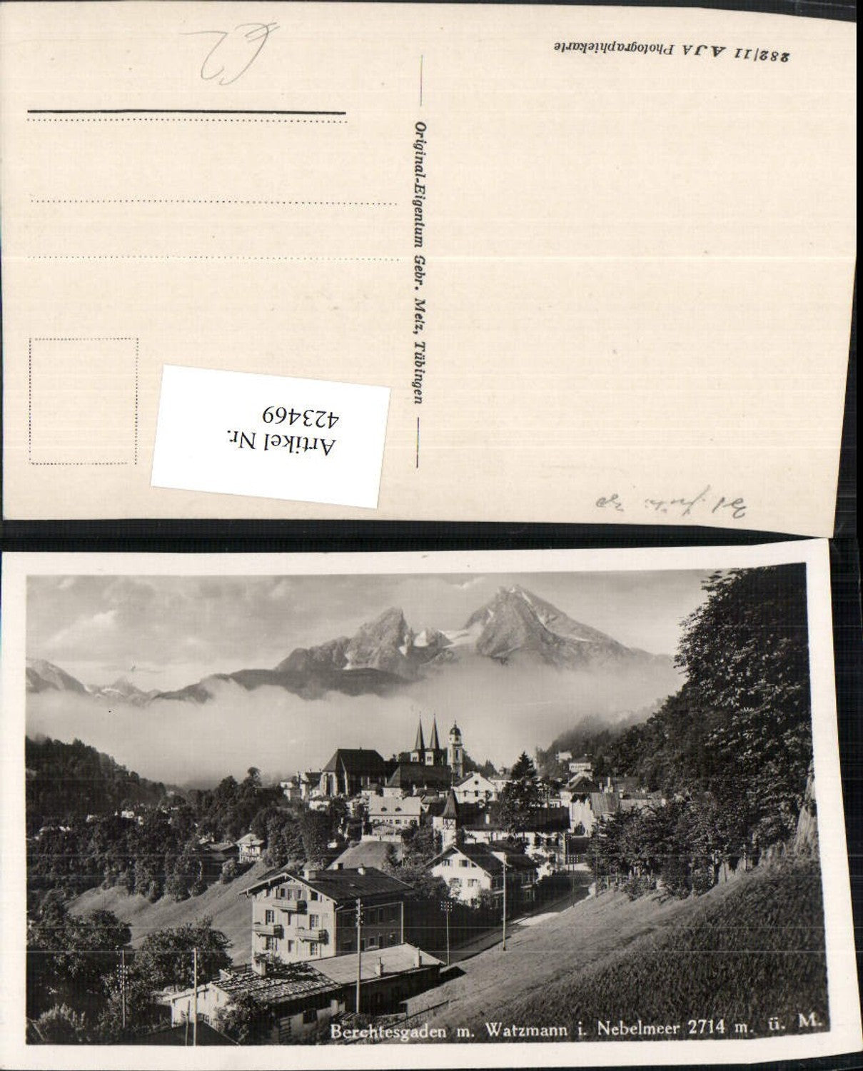 423469,Berchtesgaden Totale m. Watzmann im Nebelmeer Bergkulisse