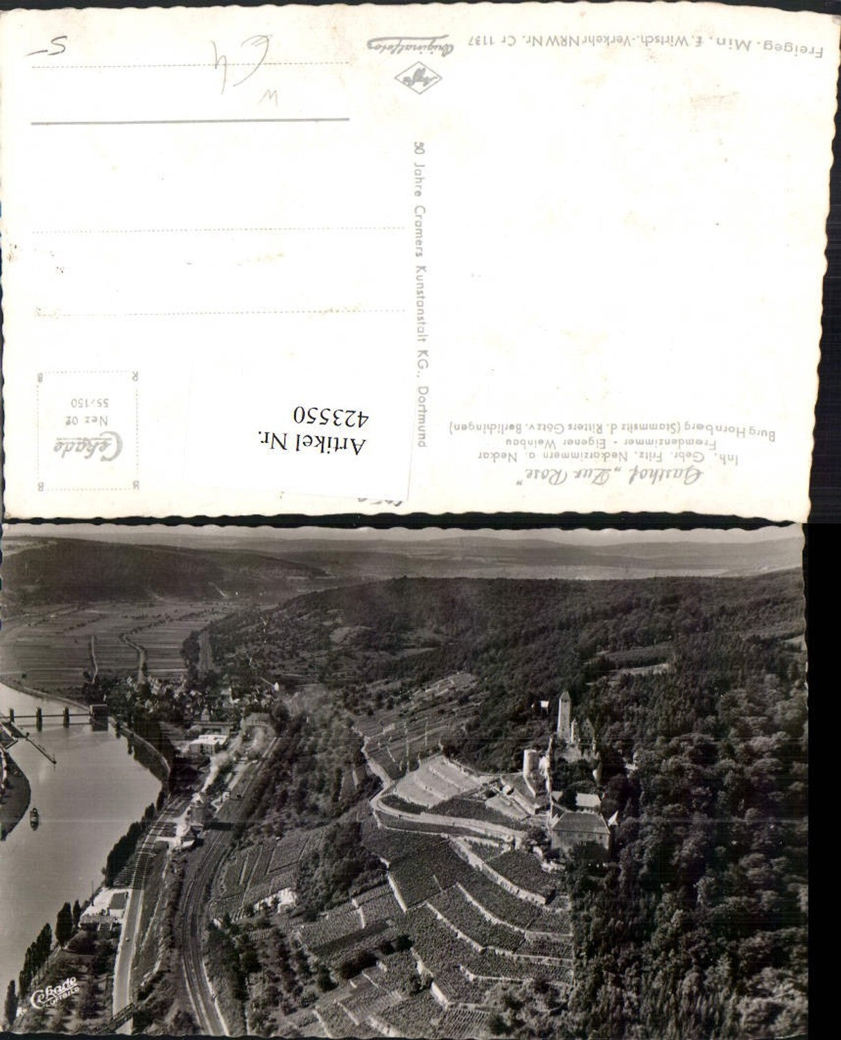 423550,Neckarzimmern am Neckar Totale m. Burg Hornberg