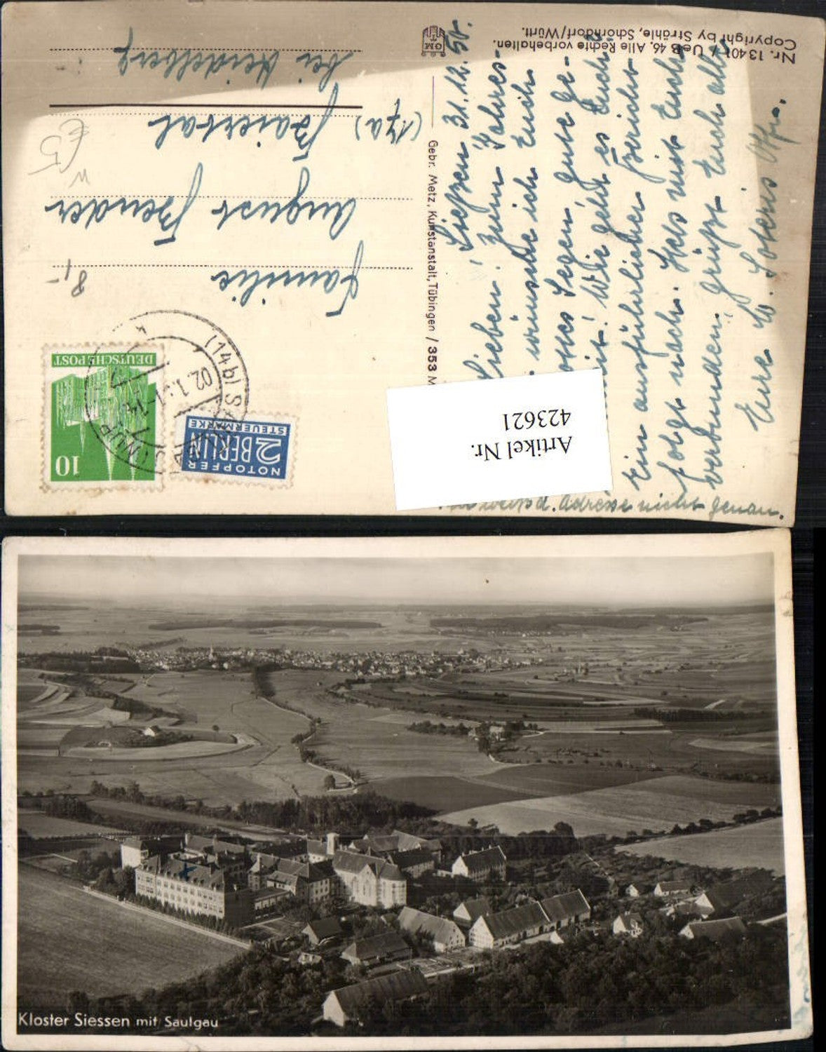 423621,Kloster Siessen Sießen Totale m. Saulgau