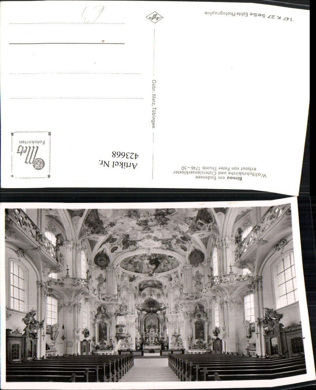 423668,Birnau am Bodensee b. Uhldingen Wallfahrtskirche Innenansicht