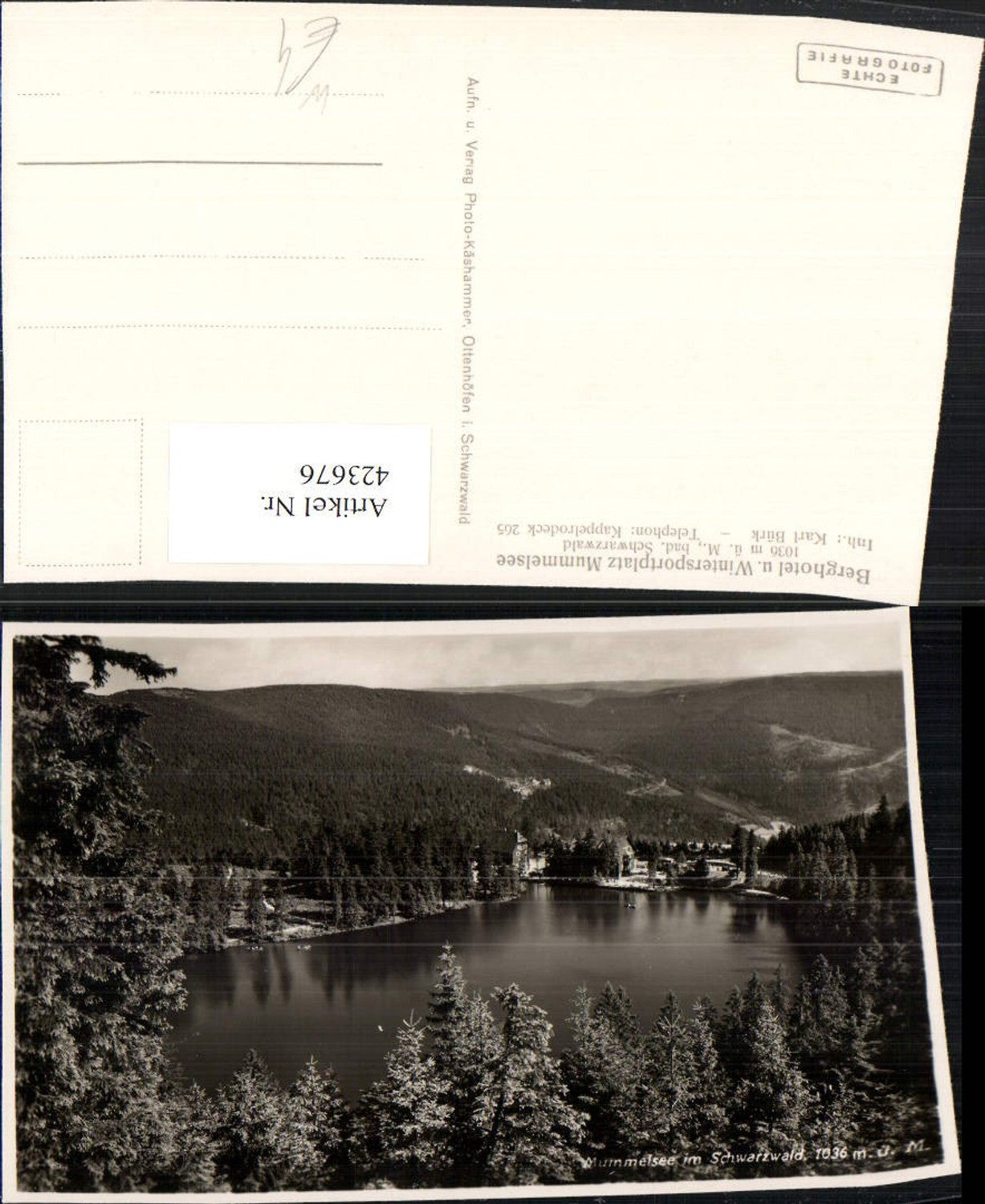 423676,Mummelsee in the Black Forest Lake b. Seebach