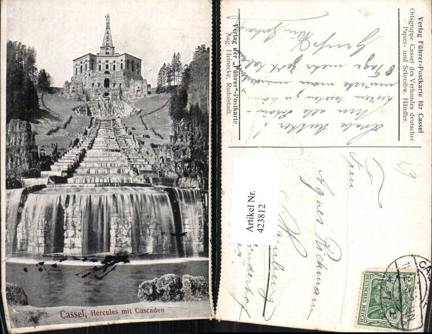 423812,Cassel Kassel Wilhelmshöhe Hercules m. Cascaden Wasserall