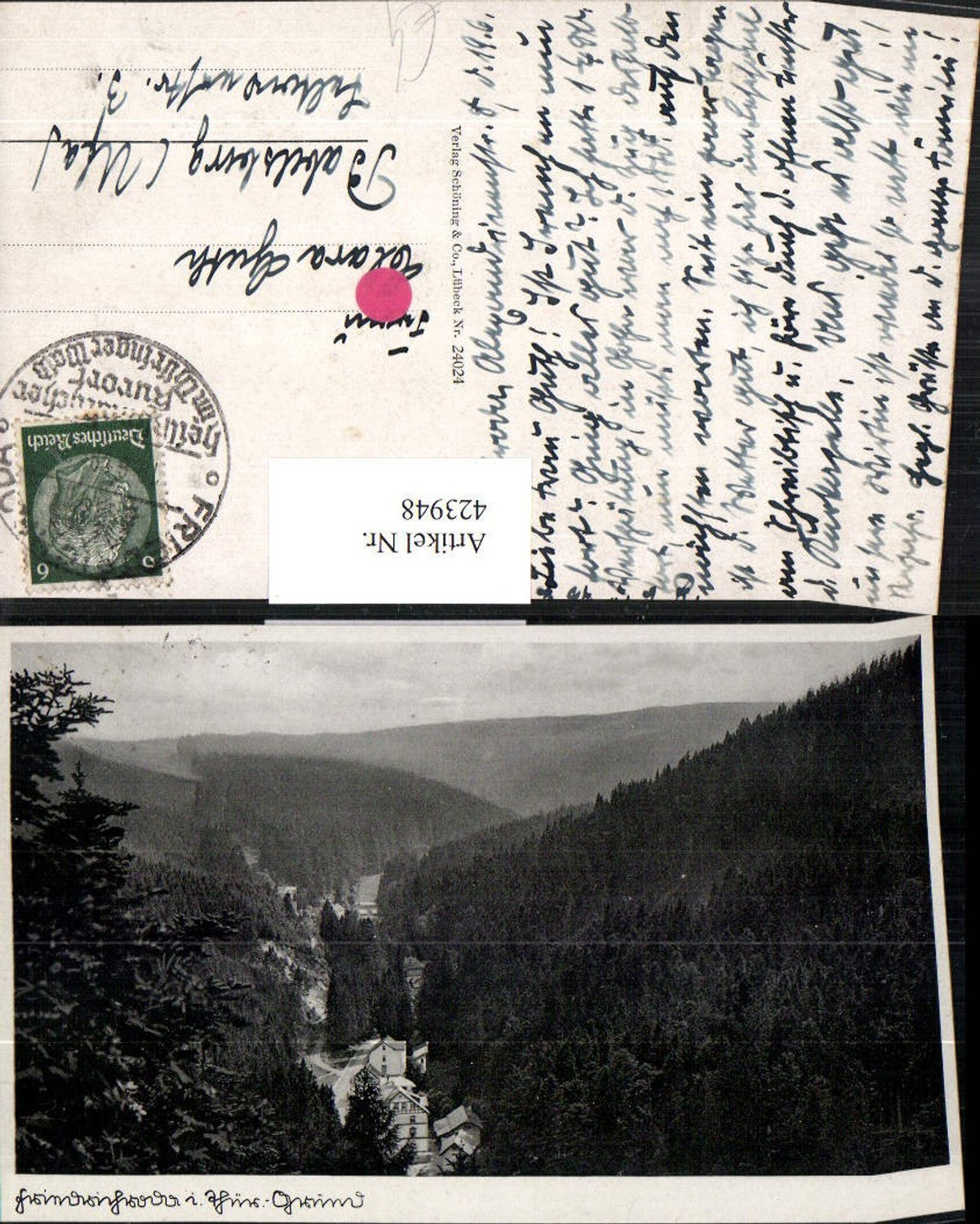 423948,Friedrichroda in Thüringen Teilansicht Wald