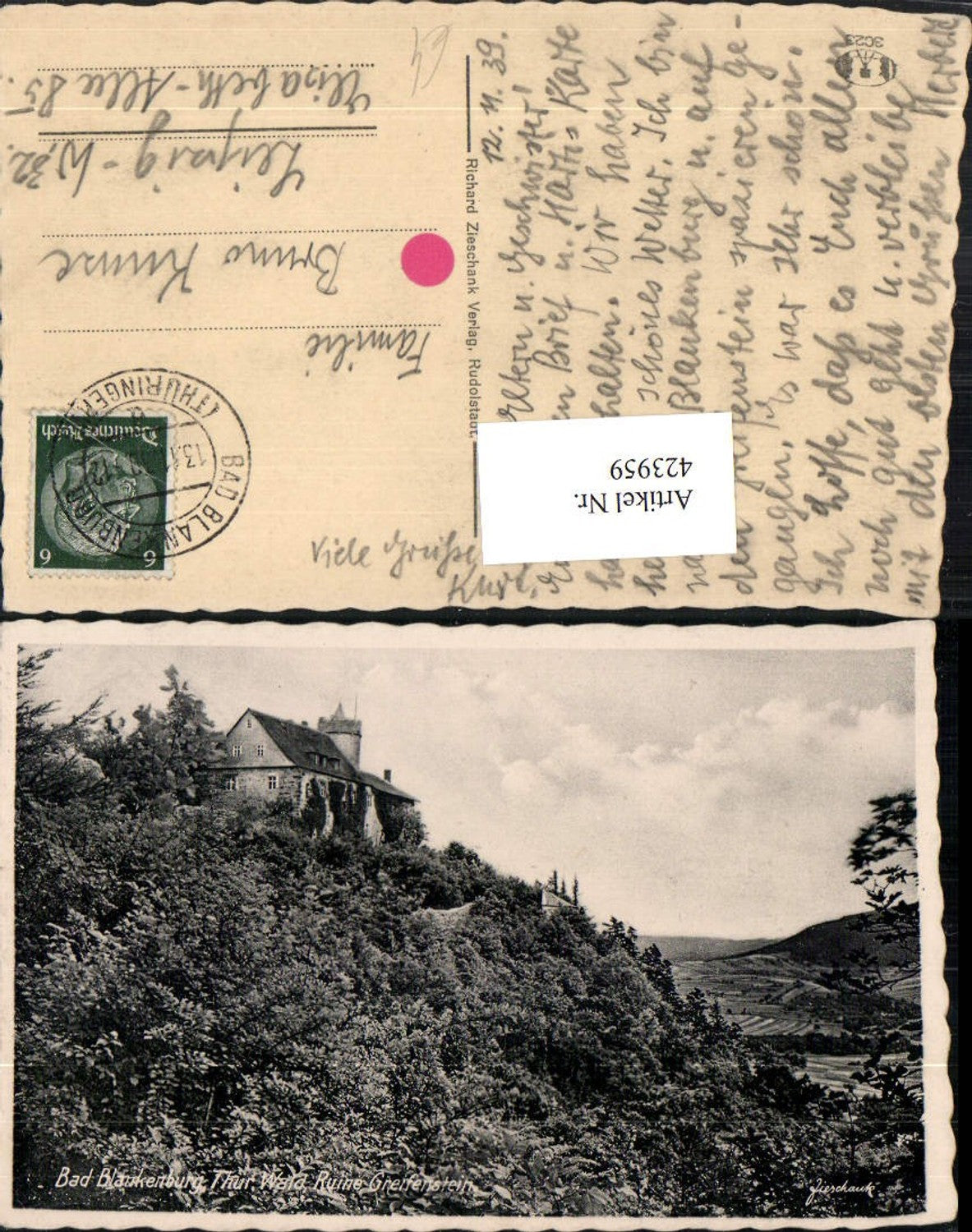 423959, Bad Blankenburg, Greifenstein Castle ruins