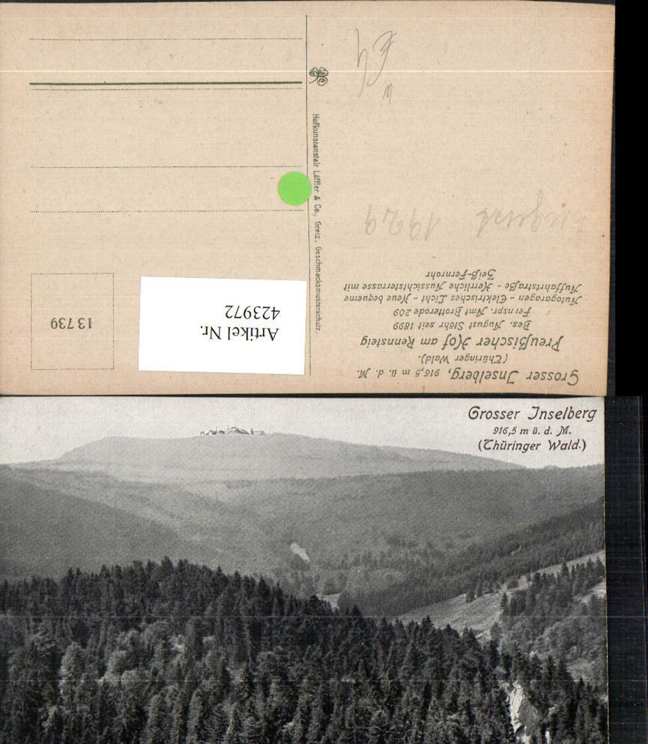 423972, Großer Inselsberg in the Thuringian Forest near Brotterode