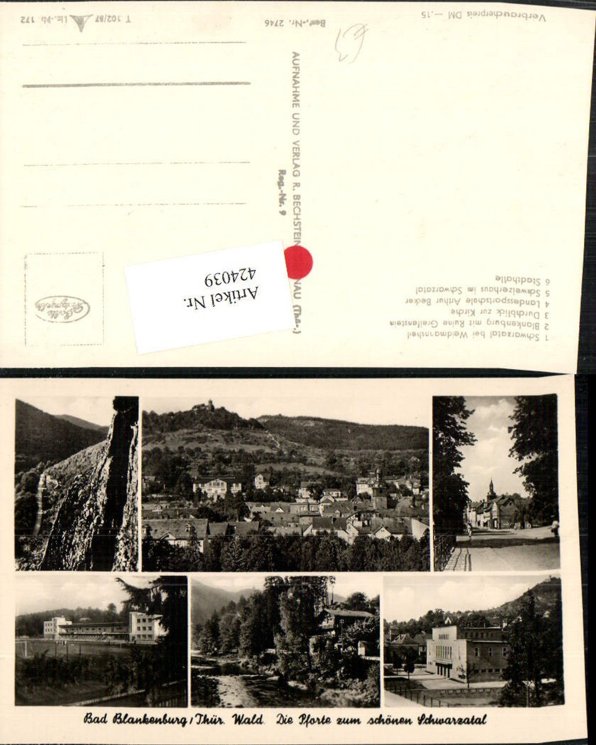424039,Bad Blankenburg Totale Ruine Greifenstein Landessportschule Mehrbildkarte