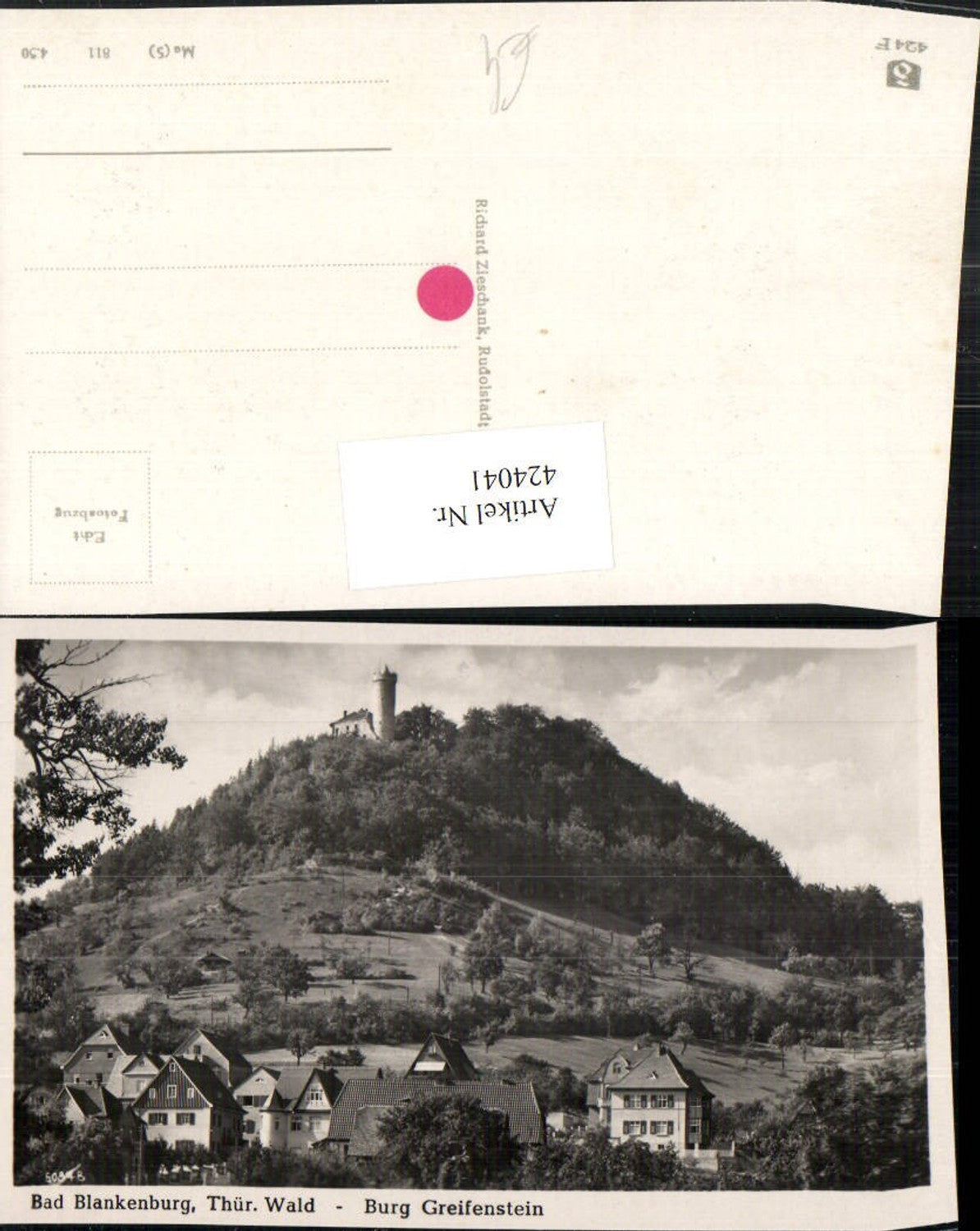 424041, Bad Blankenburg, partial view with Greifenstein Castle