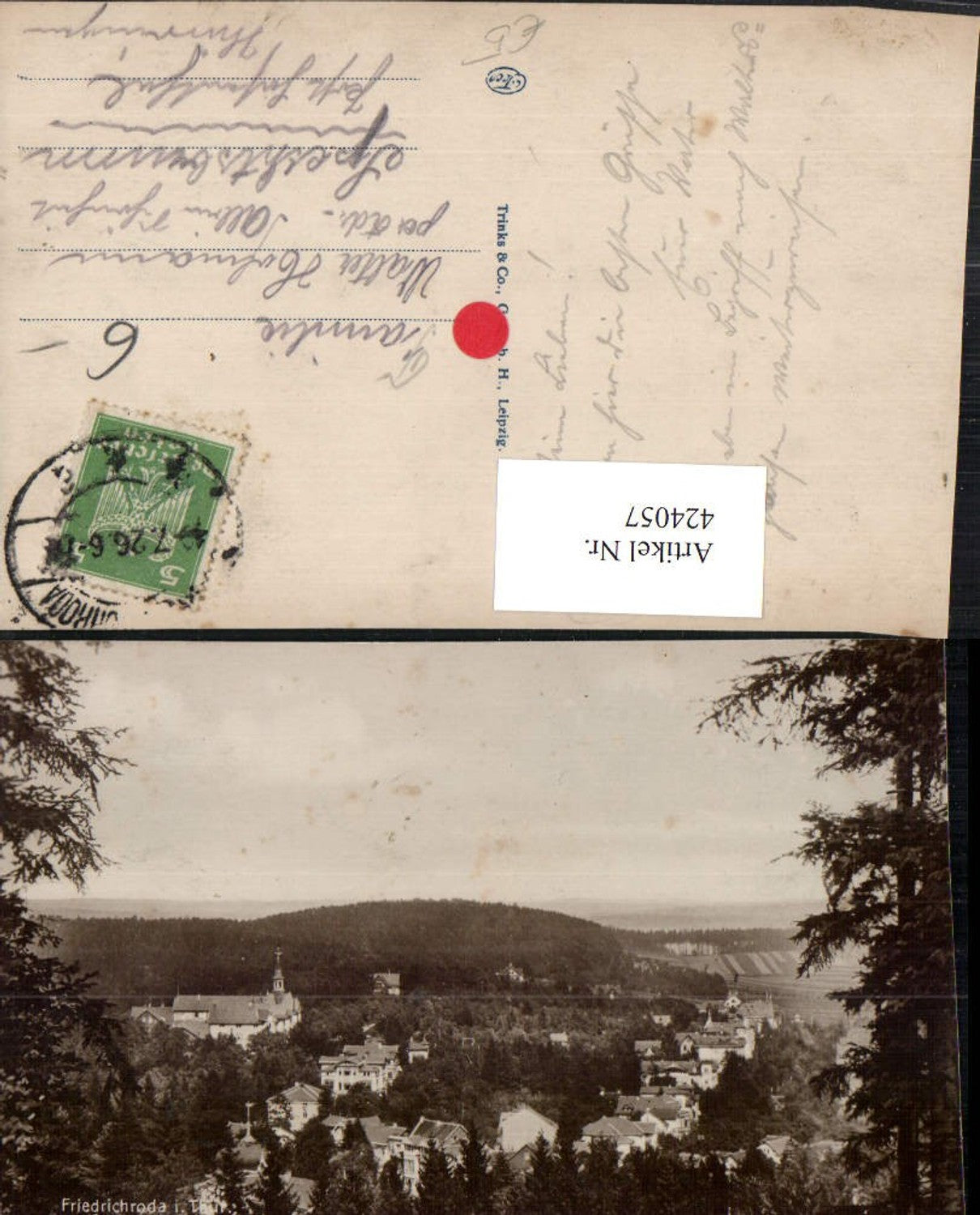 424057,Friedrichroda Teilansicht m. Kurhaus