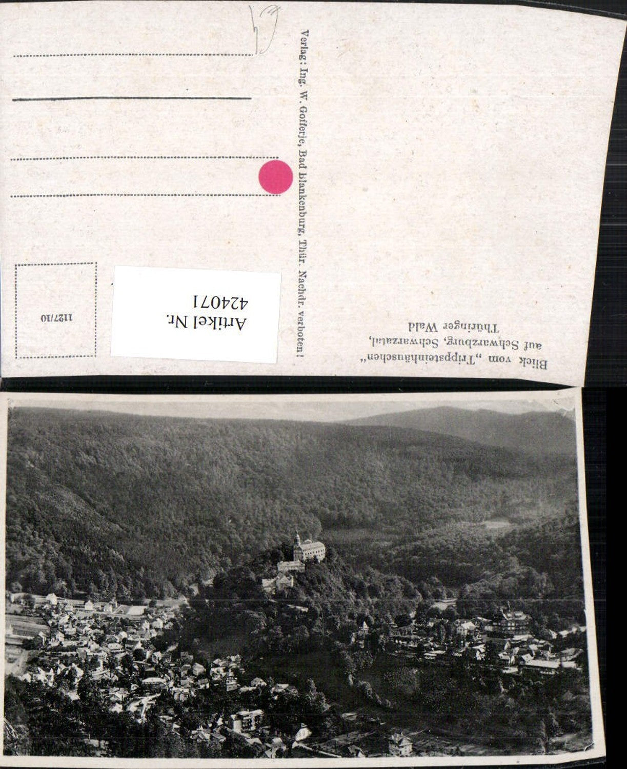 424071, Schwarzburg im Schwarzatal, view from the Trippsteinhäuschen
