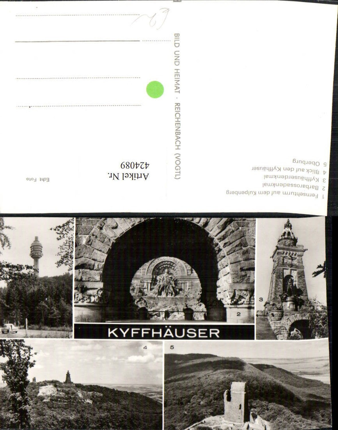 424089, Kyffhäuser Monuments TV Tower Oberburg Multiview Map