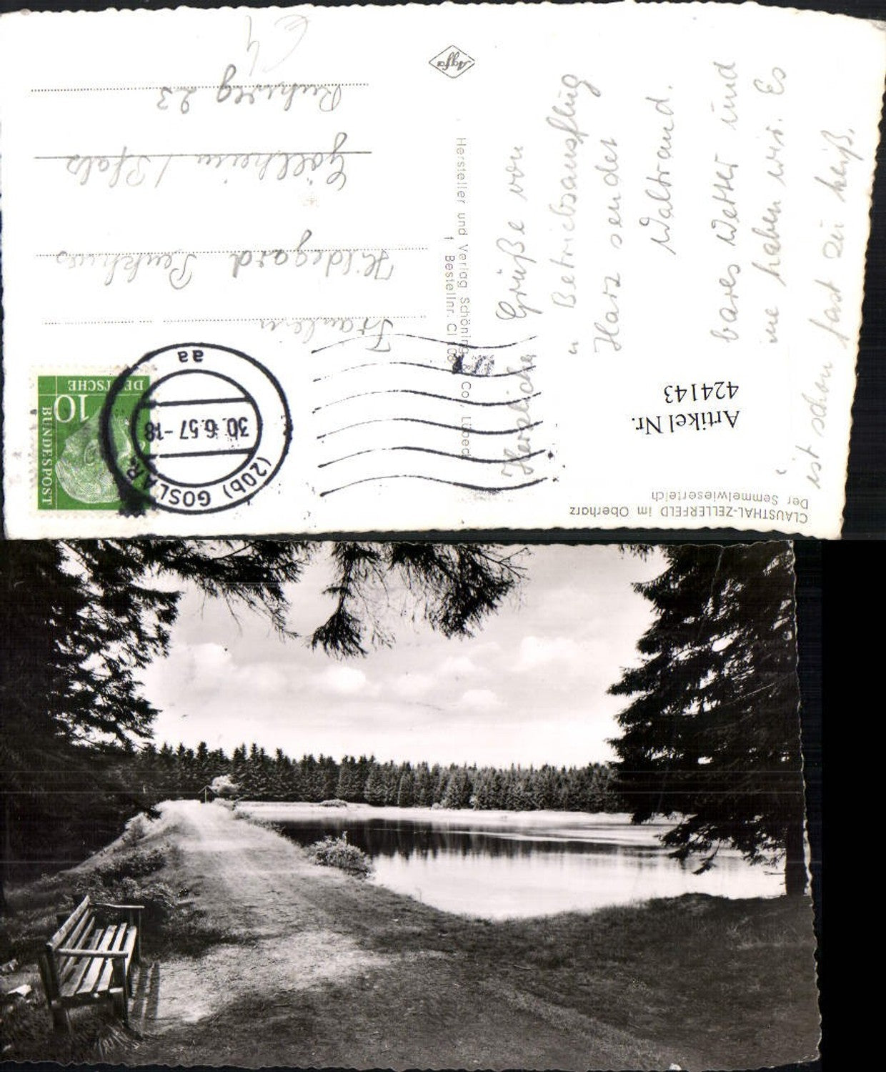 424143,Clausthal-Zellerfeld im Oberharz Semmelwieserteich Teich