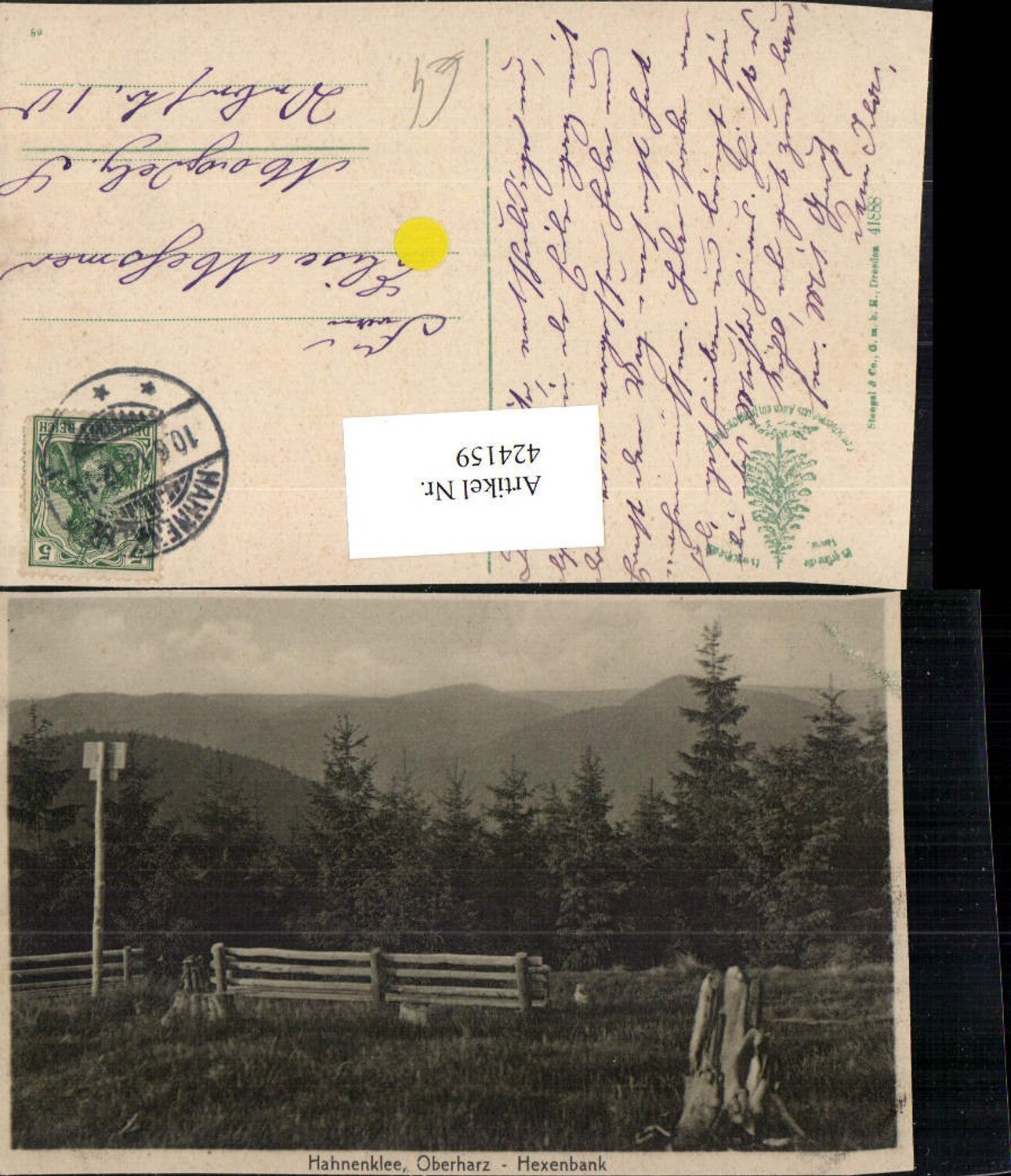 424159,Hahnenklee im Oberharz Hexenbank