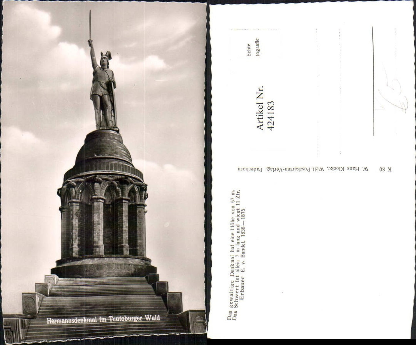 424183,Hermannsdenkmal im Teutoburger Wald b. Detmold