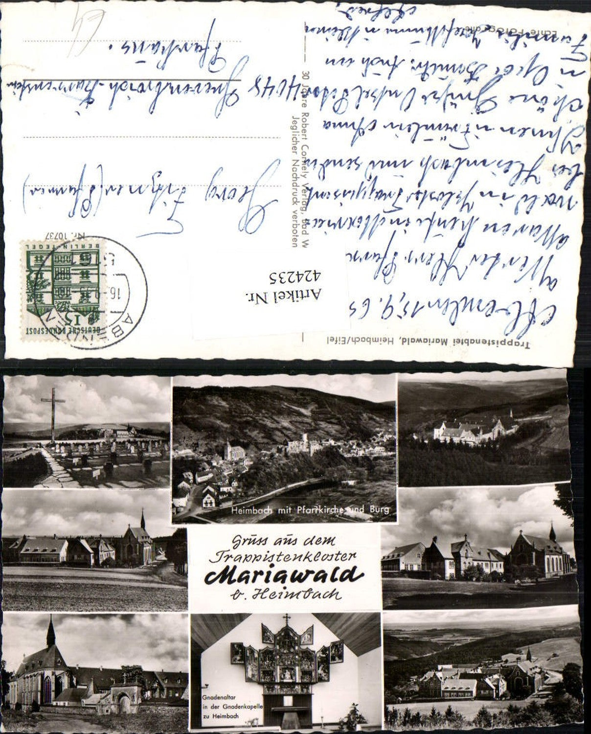 424235,Heimbach in d. Eifel Trappistenabtei Mariawald Mehrbildkarte