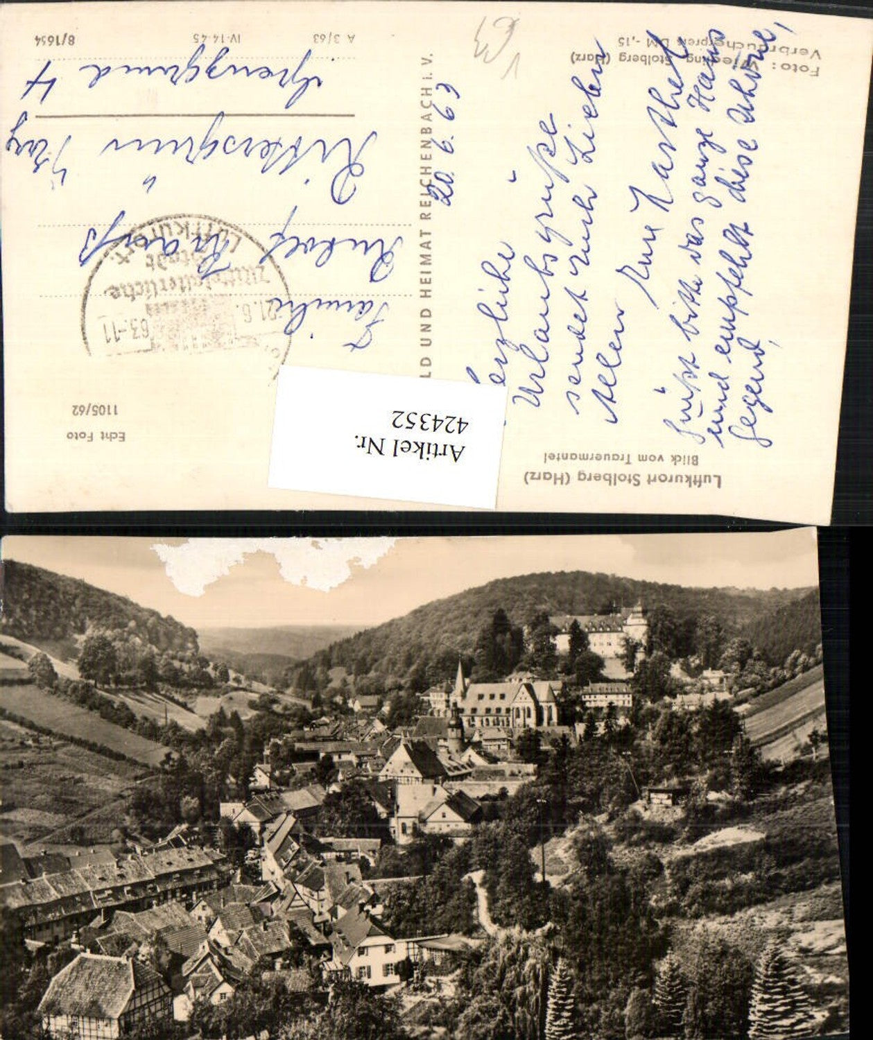 424352,Stolberg im Harz Totale vom Trauermantel pub VEB